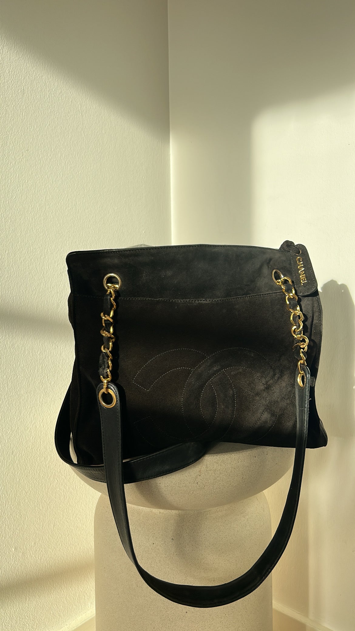 Chanel CC Suede Tote