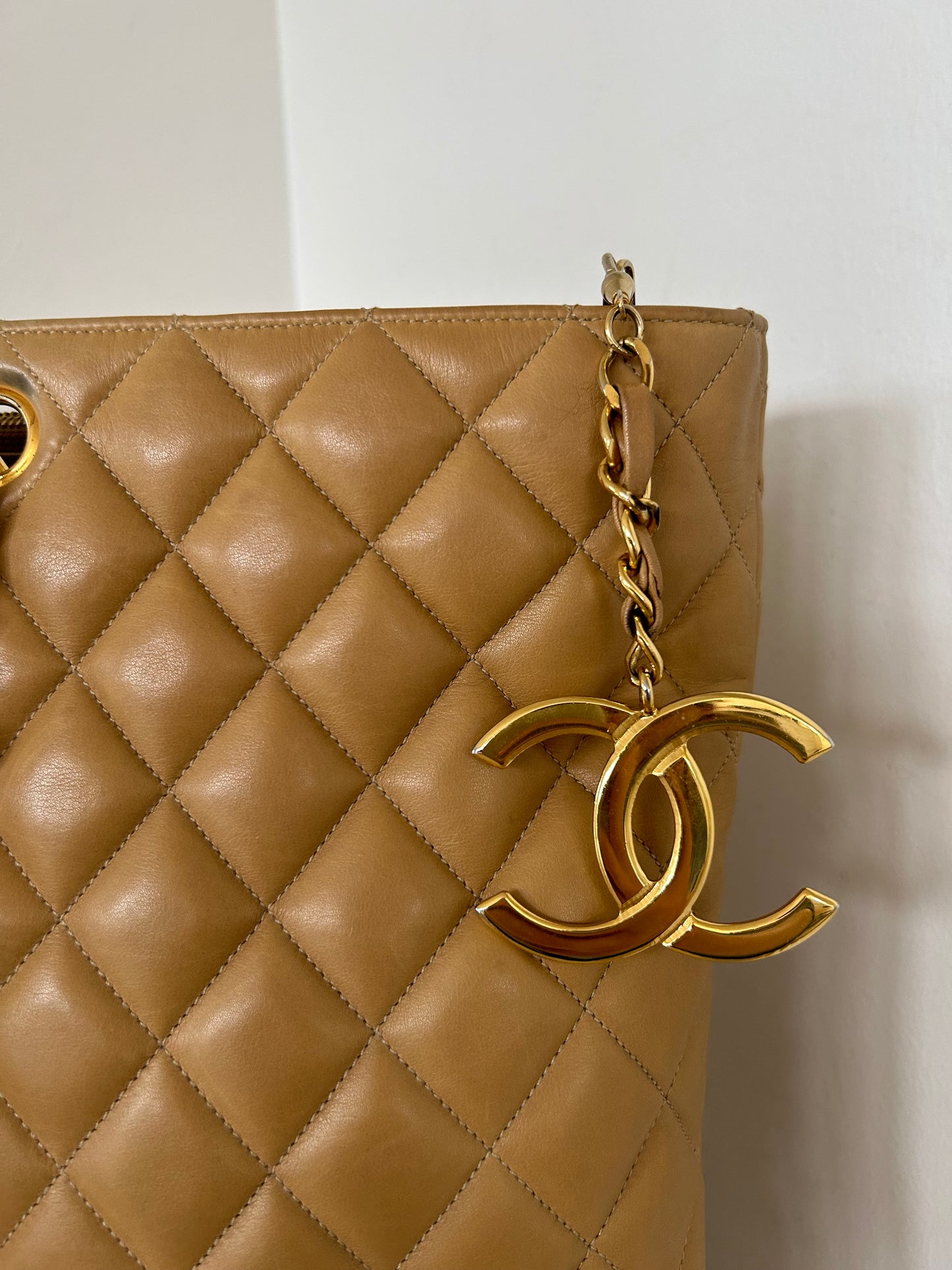 Chanel Matelasse Beige Tote