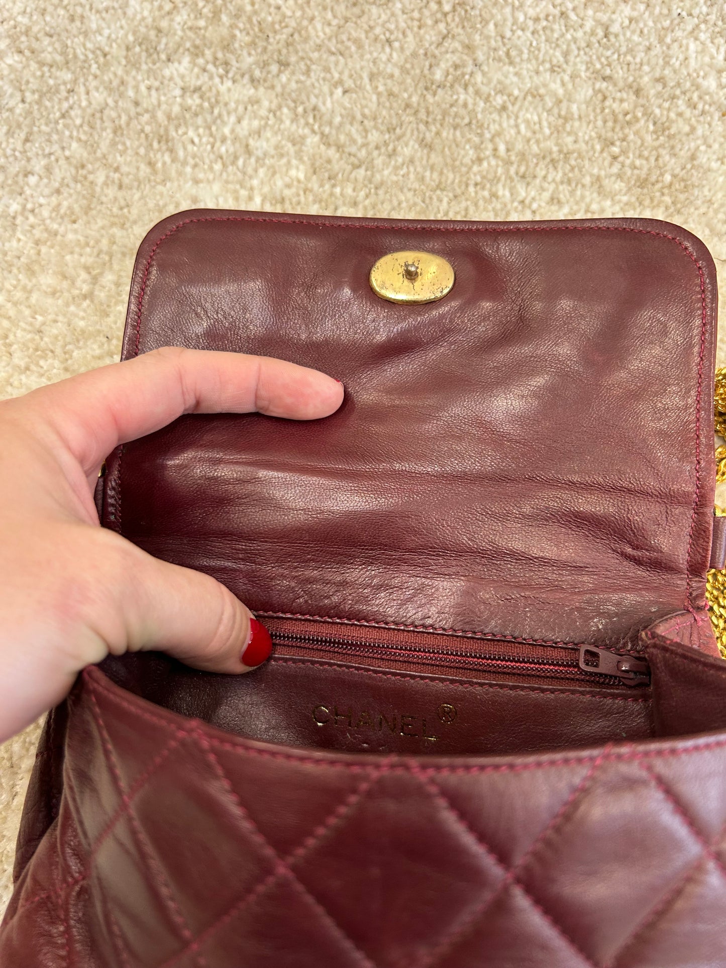 Chanel Red Crossbody Bag