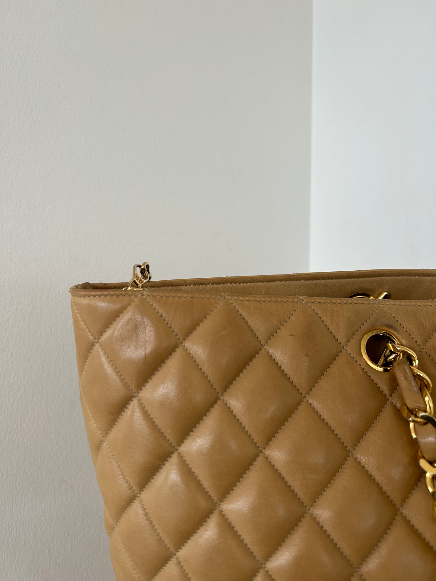 Chanel Matelasse Beige Tote