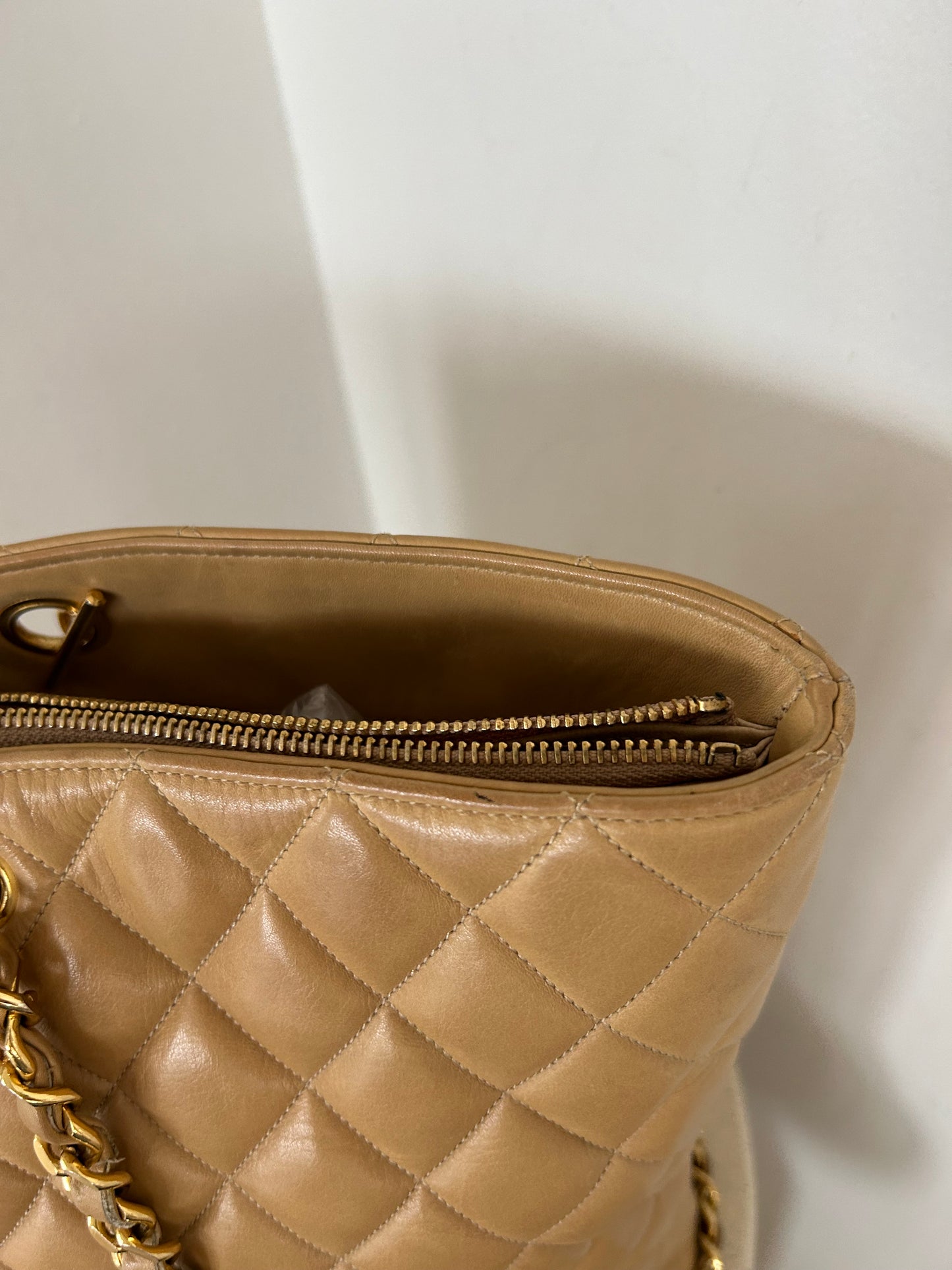 Chanel Matelasse Beige Tote