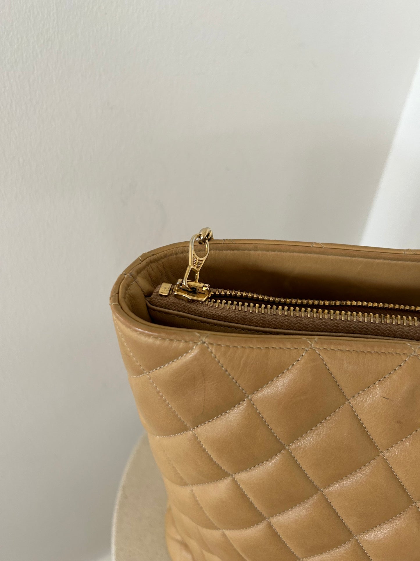 Chanel Matelasse Beige Tote