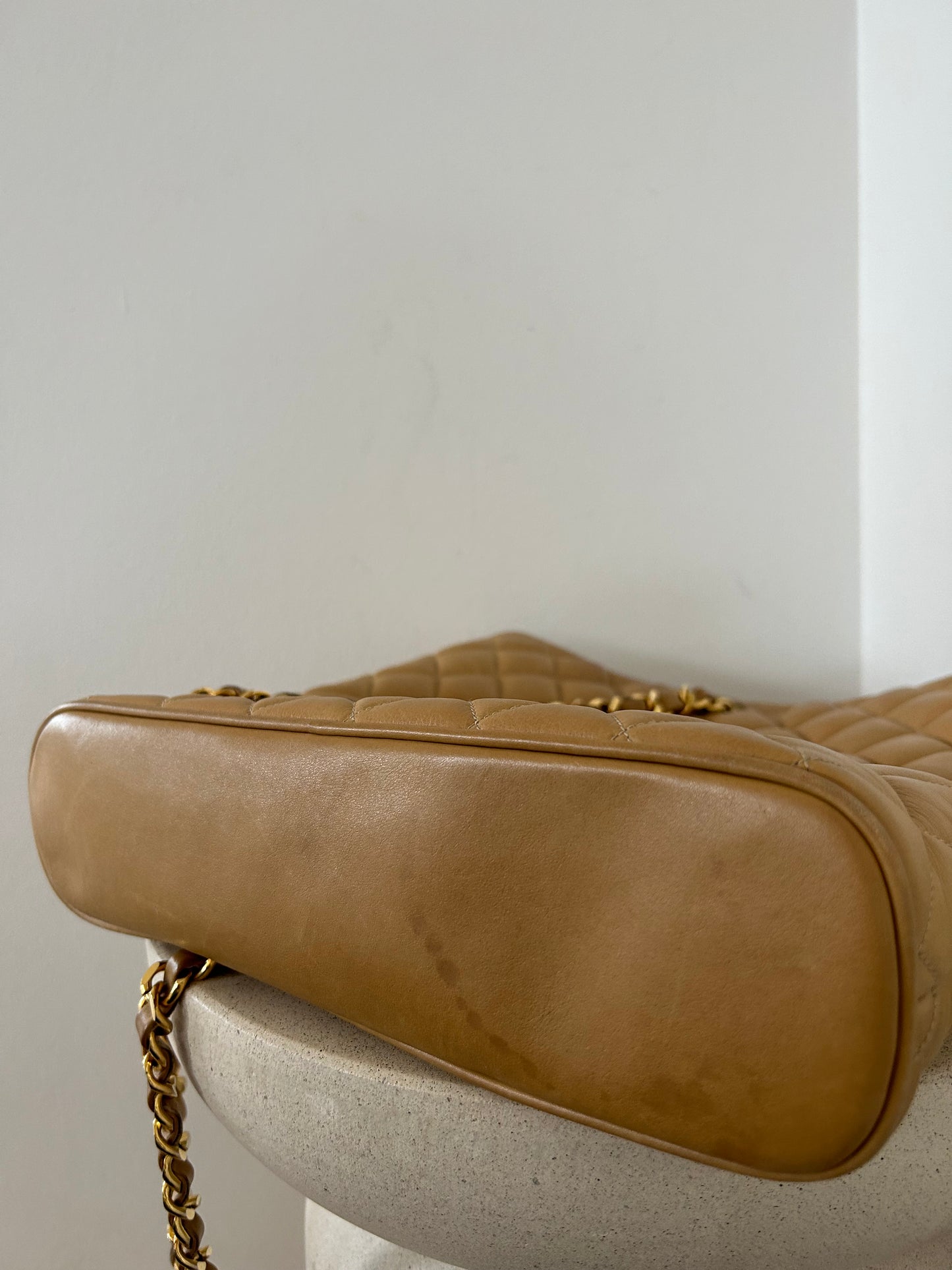 Chanel Matelasse Beige Tote