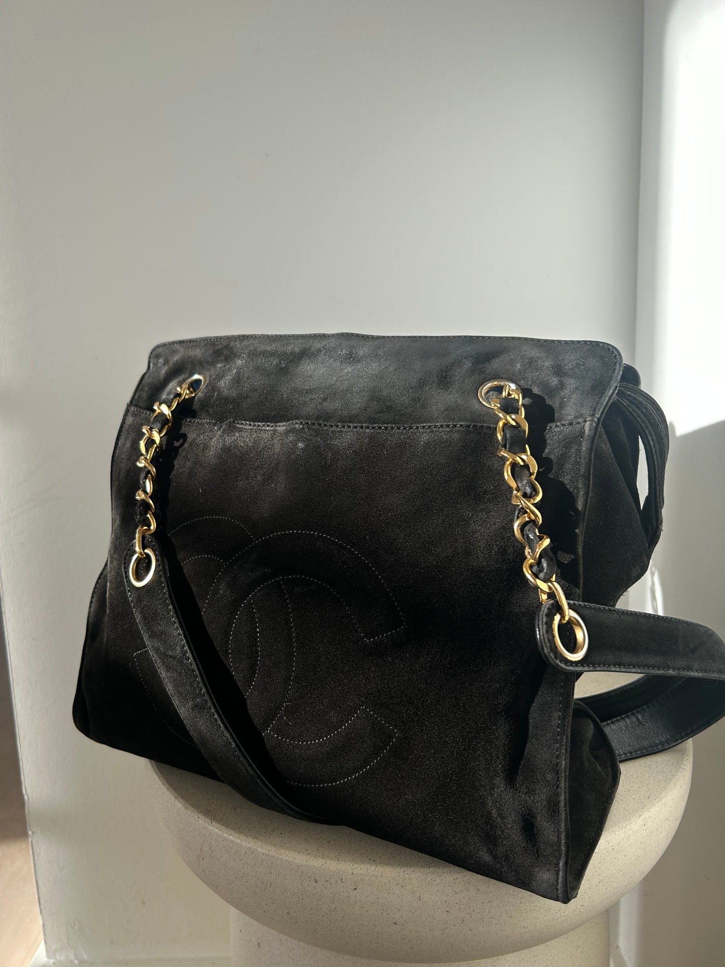 Chanel CC Suede Tote