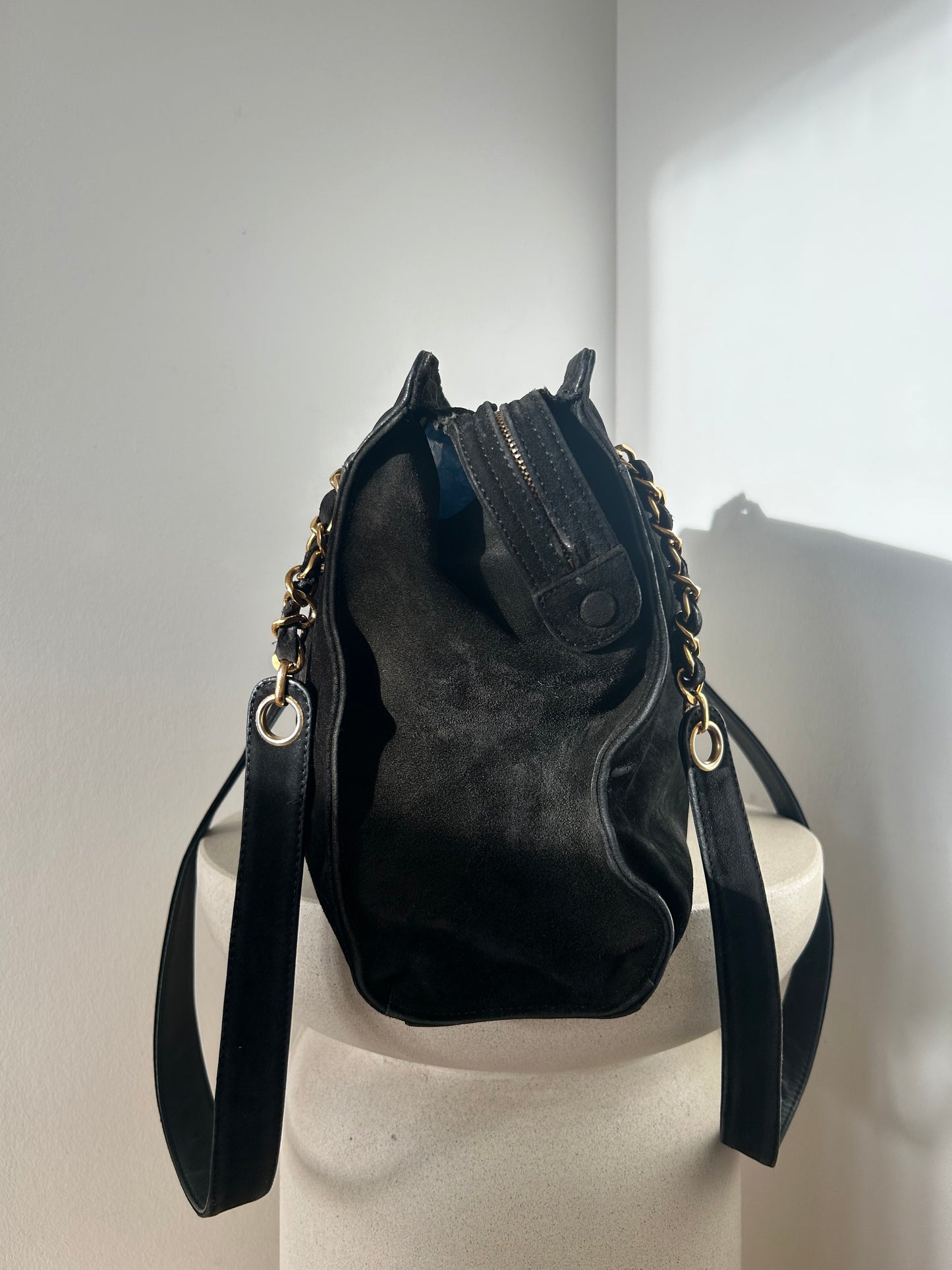 Chanel CC Suede Tote