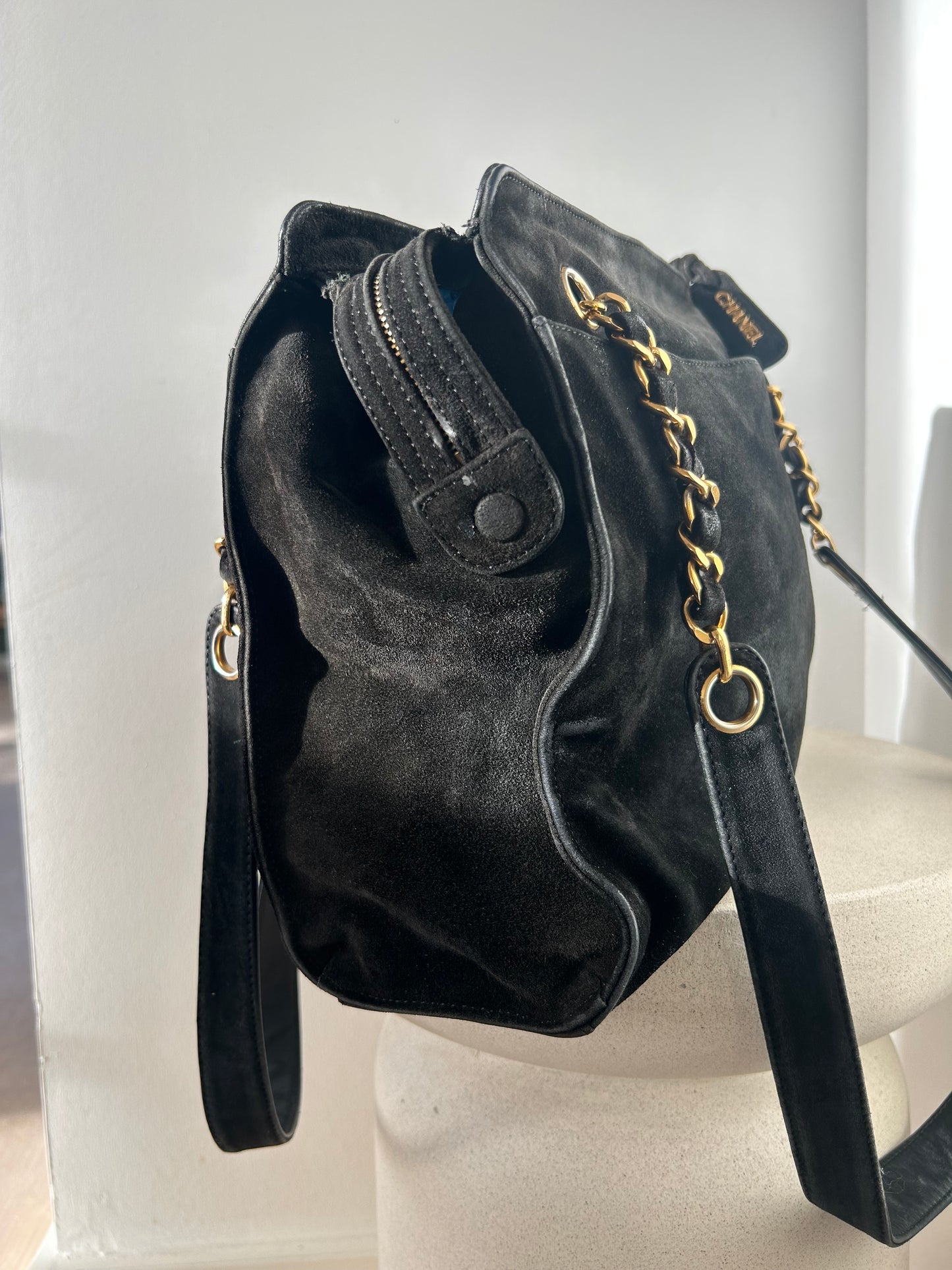 Chanel CC Suede Tote