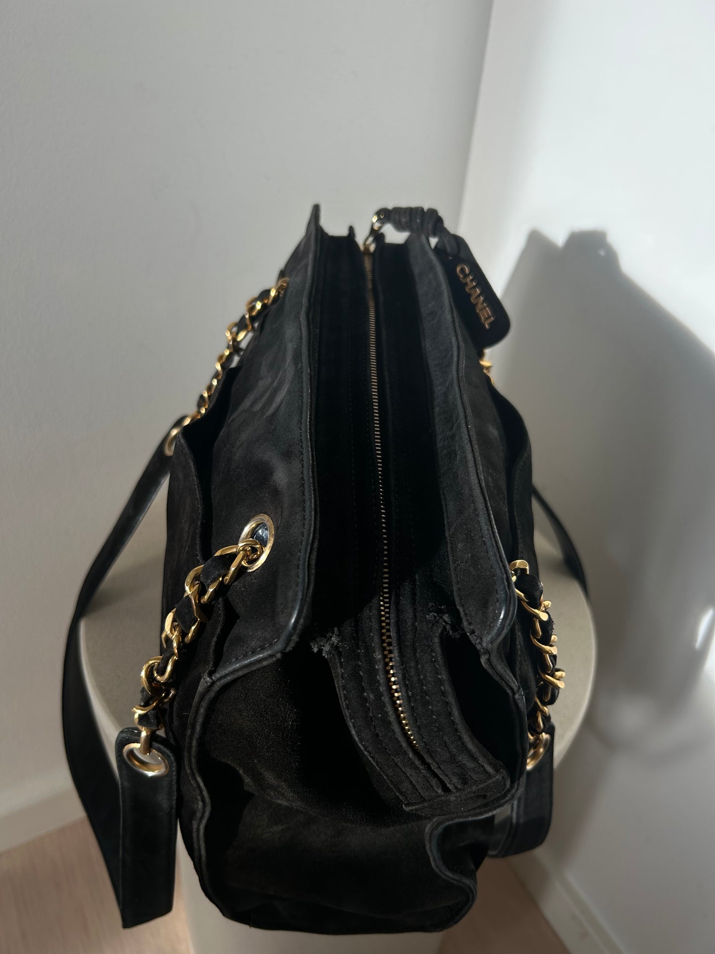 Chanel CC Suede Tote