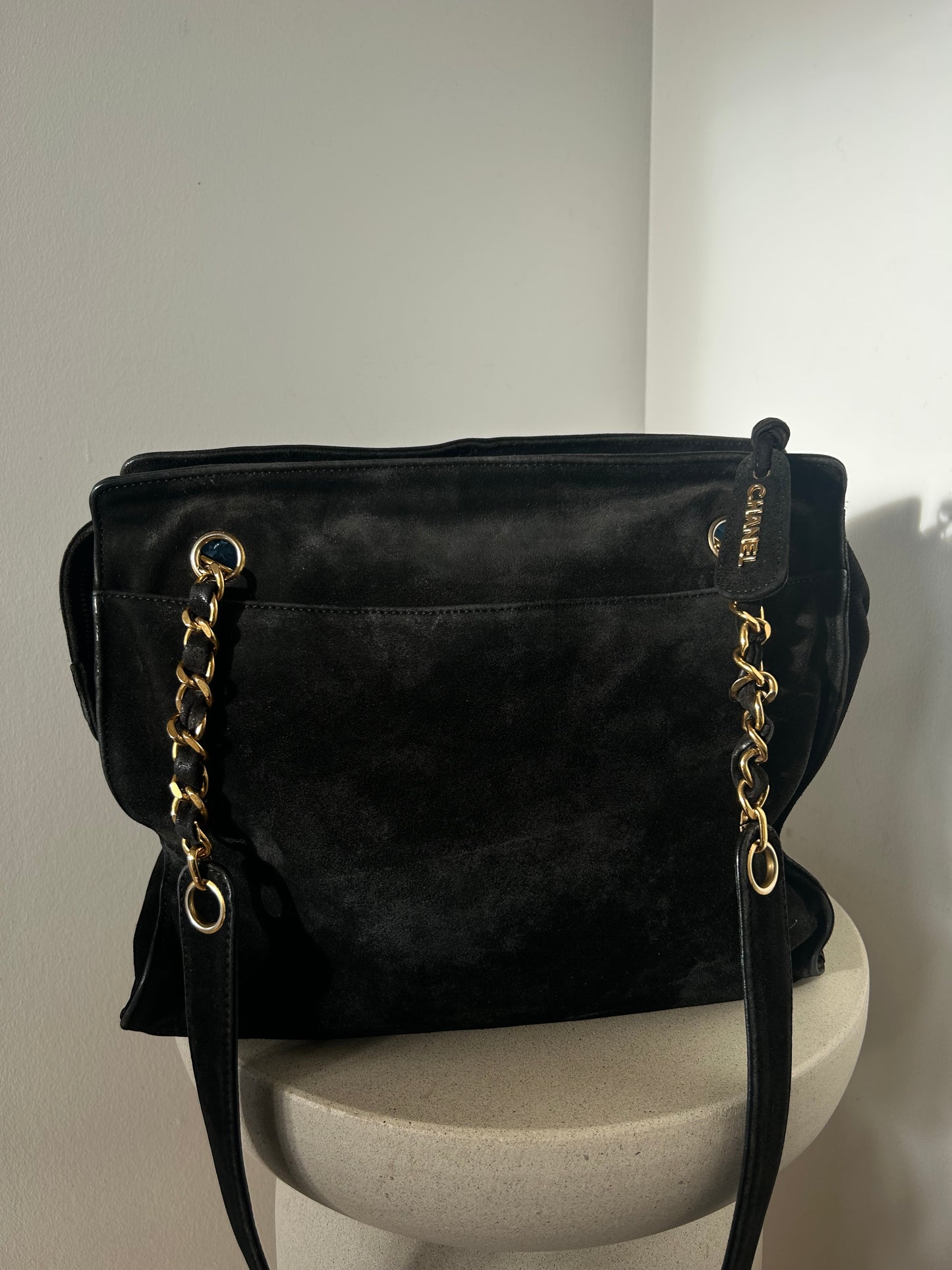 Chanel CC Suede Tote