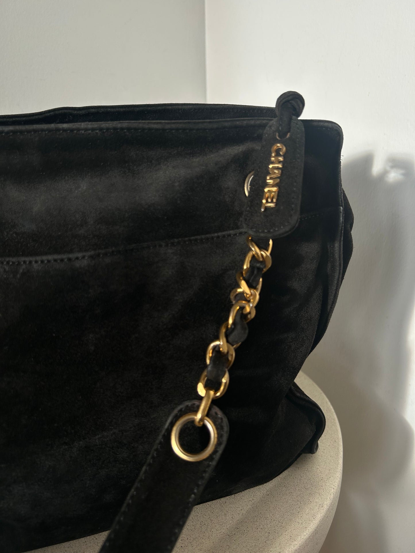 Chanel CC Suede Tote