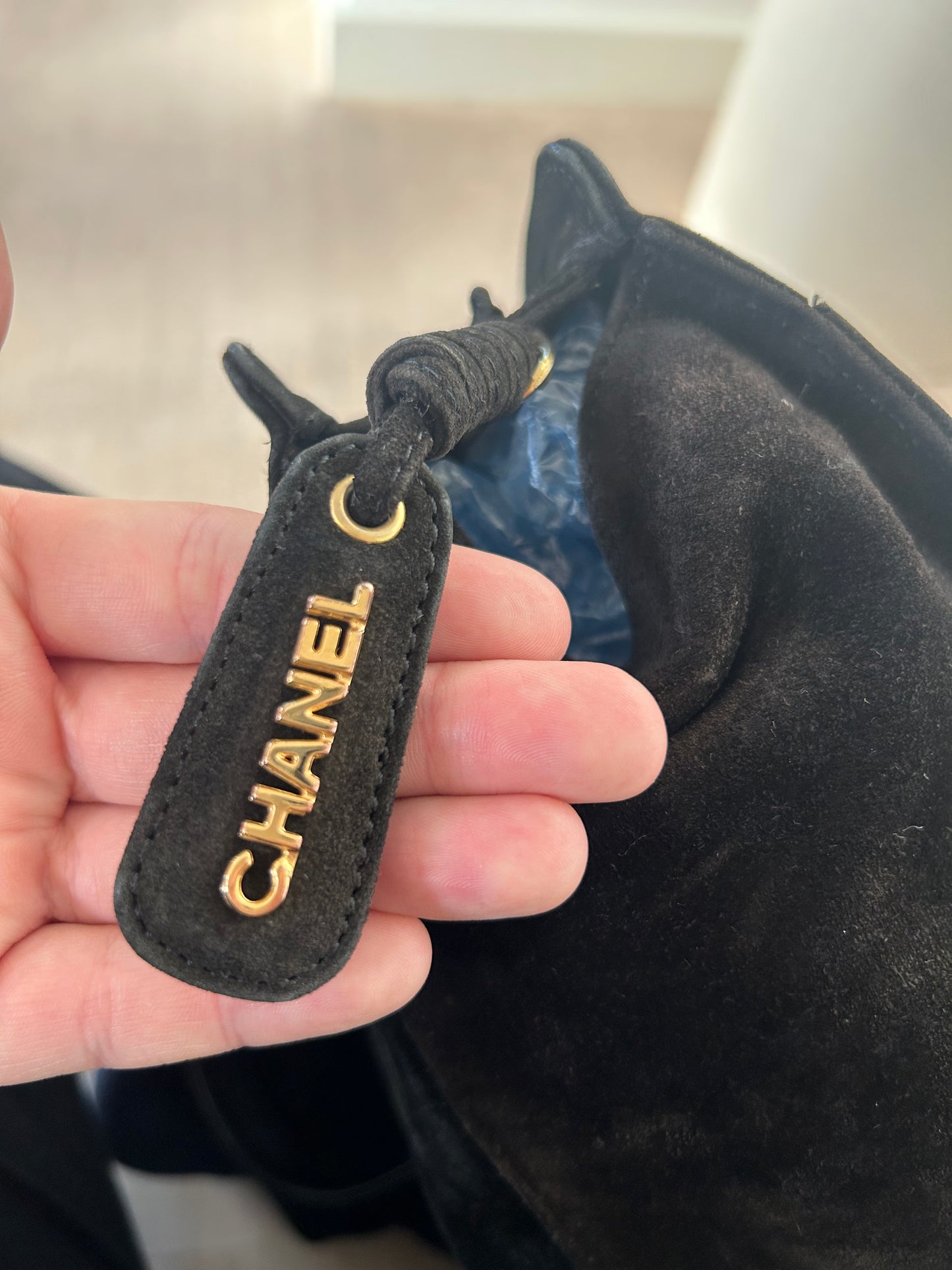 Chanel CC Suede Tote