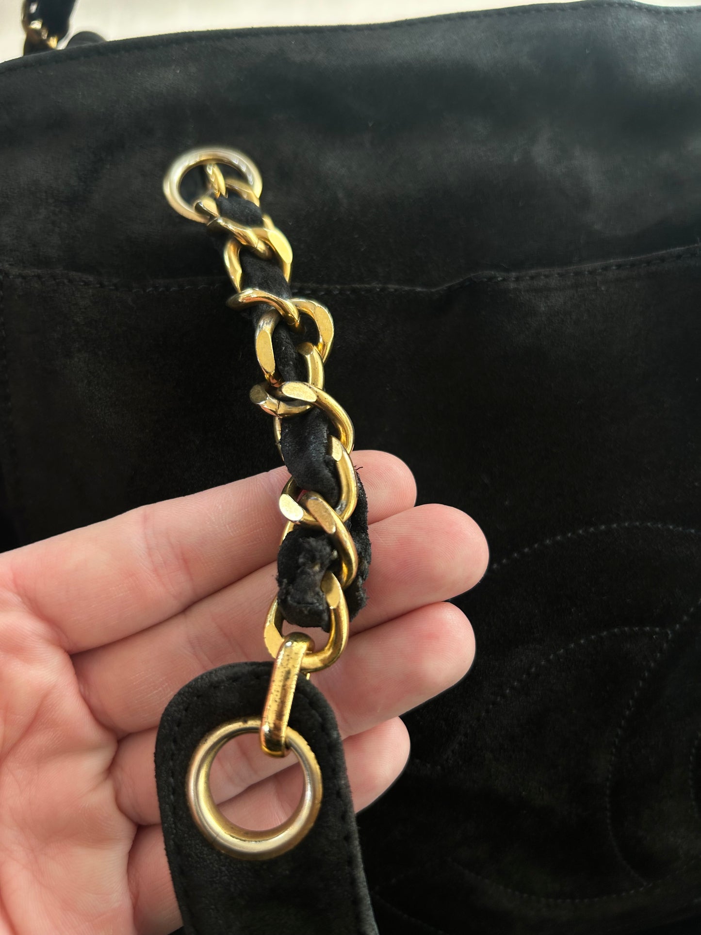 Chanel CC Suede Tote