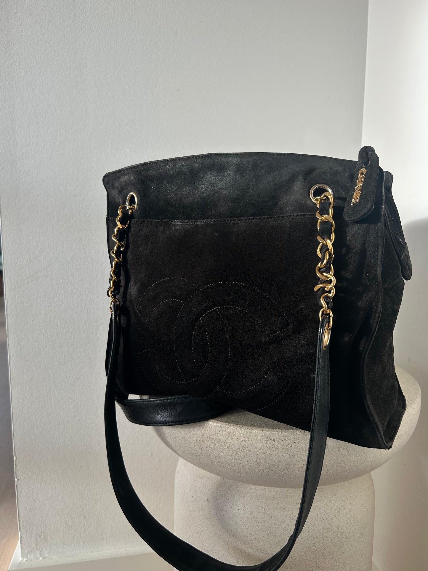 Chanel CC Suede Tote