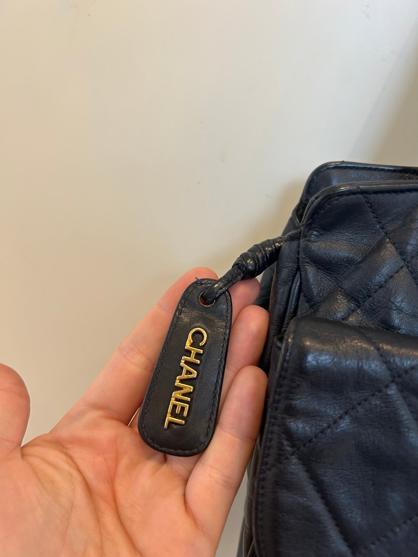 Chanel Navy Quiltet CC Tote