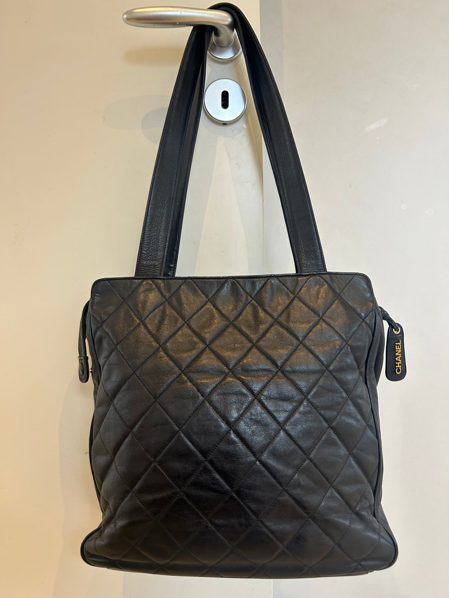 Chanel Navy Quiltet CC Tote