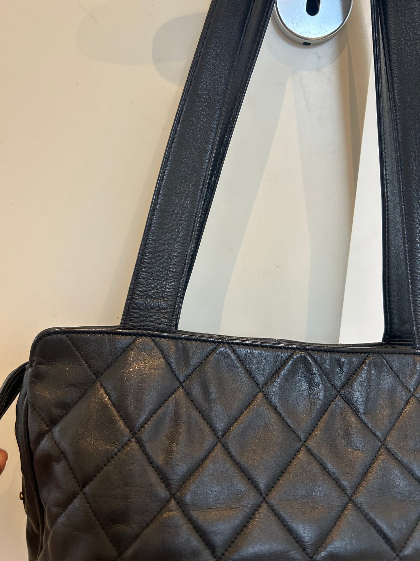 Chanel Navy Quiltet CC Tote