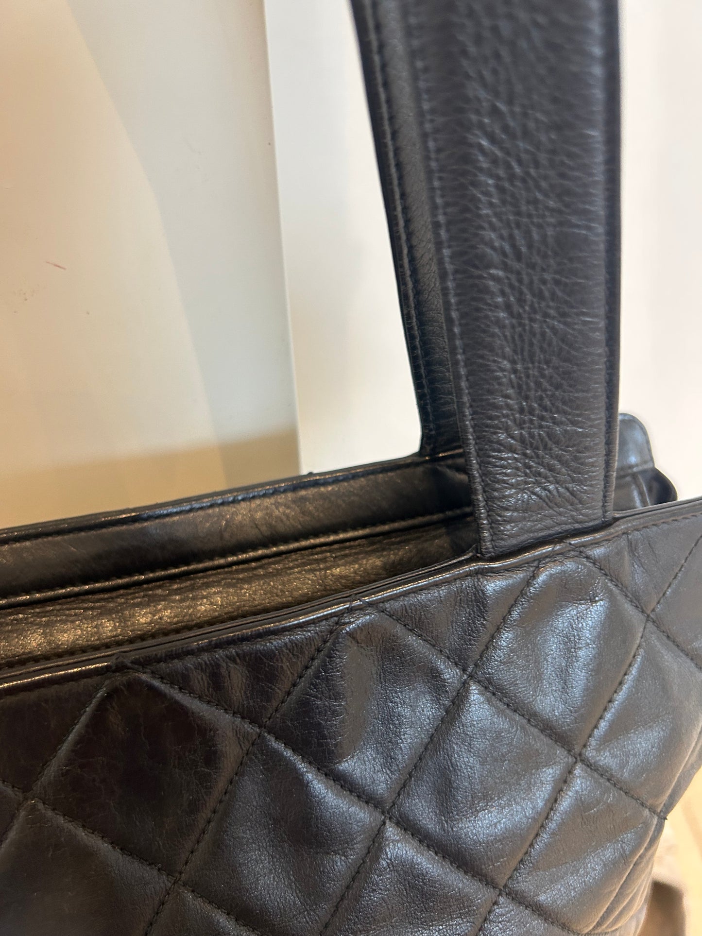 Chanel Navy Quiltet CC Tote