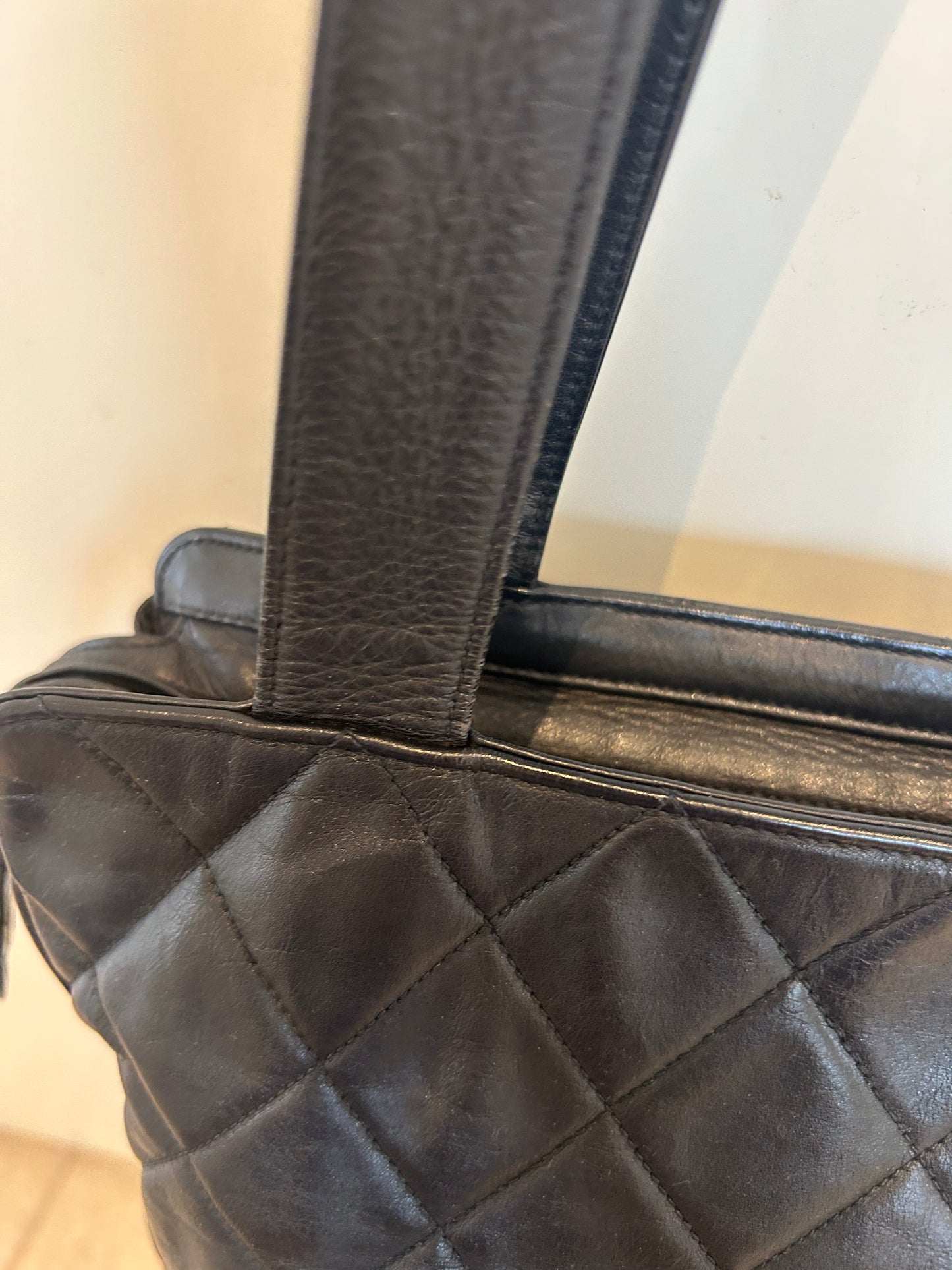 Chanel Navy Quiltet CC Tote