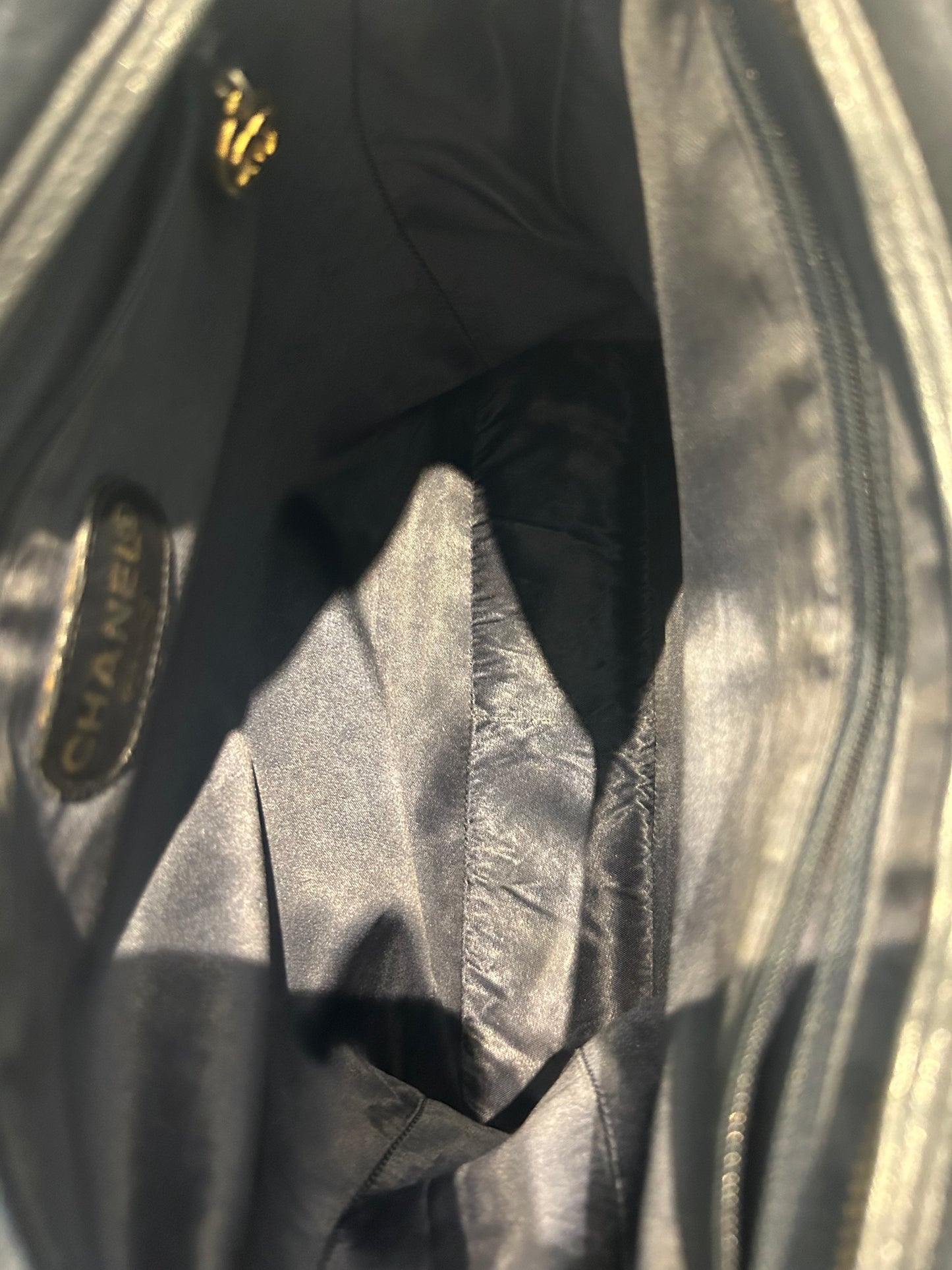 Chanel Navy Quiltet CC Tote