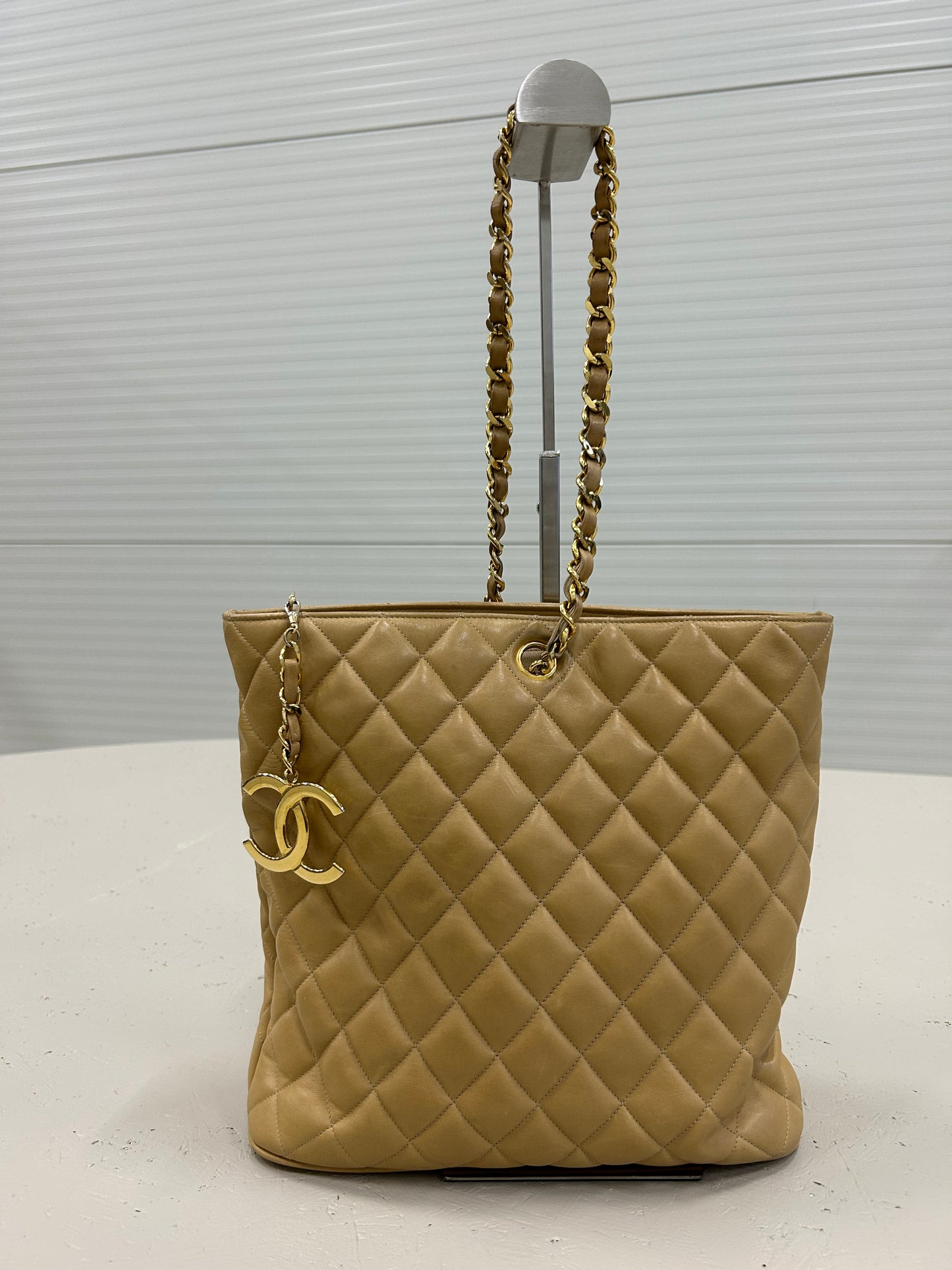 Chanel Matelasse Beige Tote