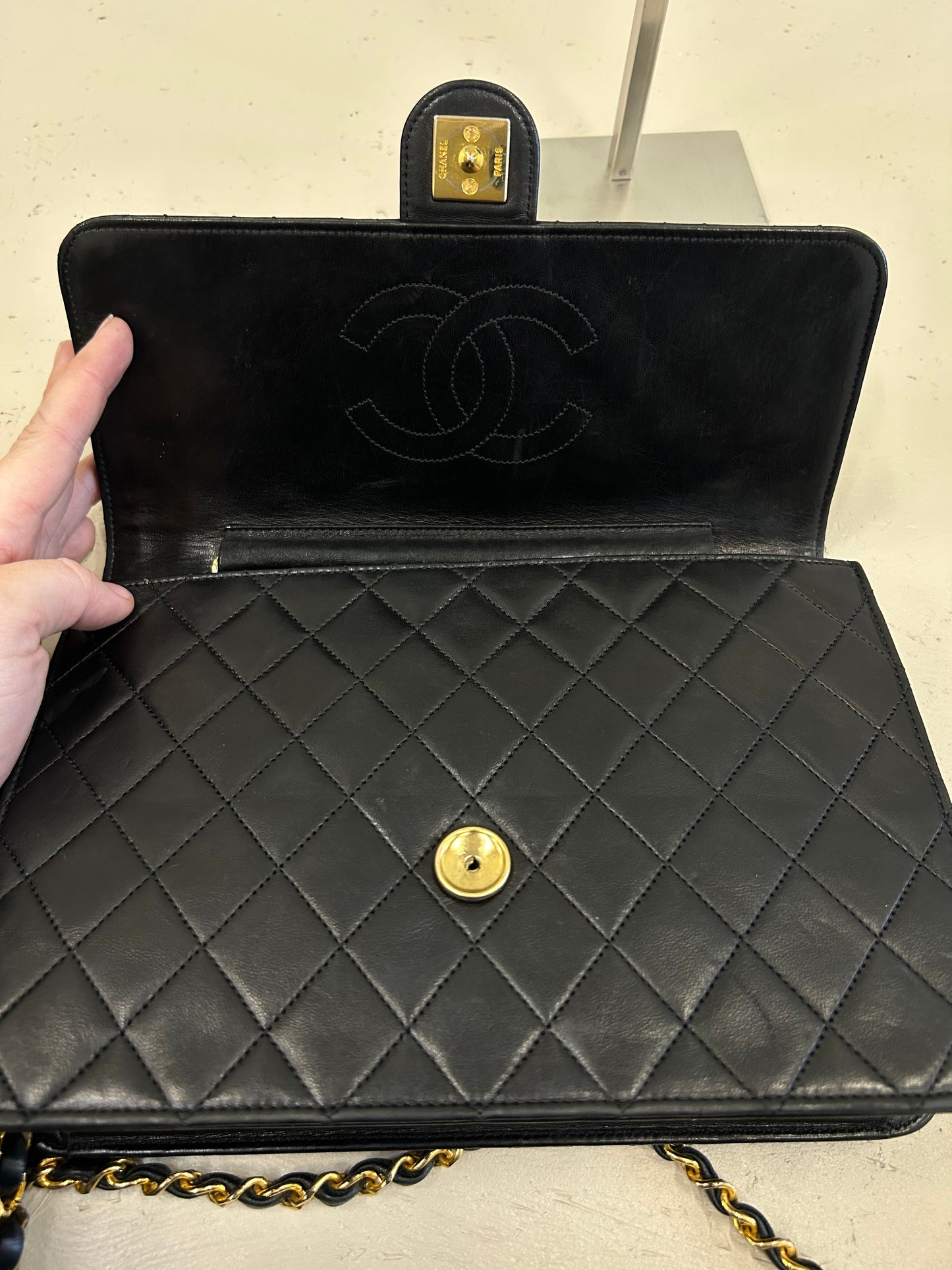 Chanel diamond classic flap bag