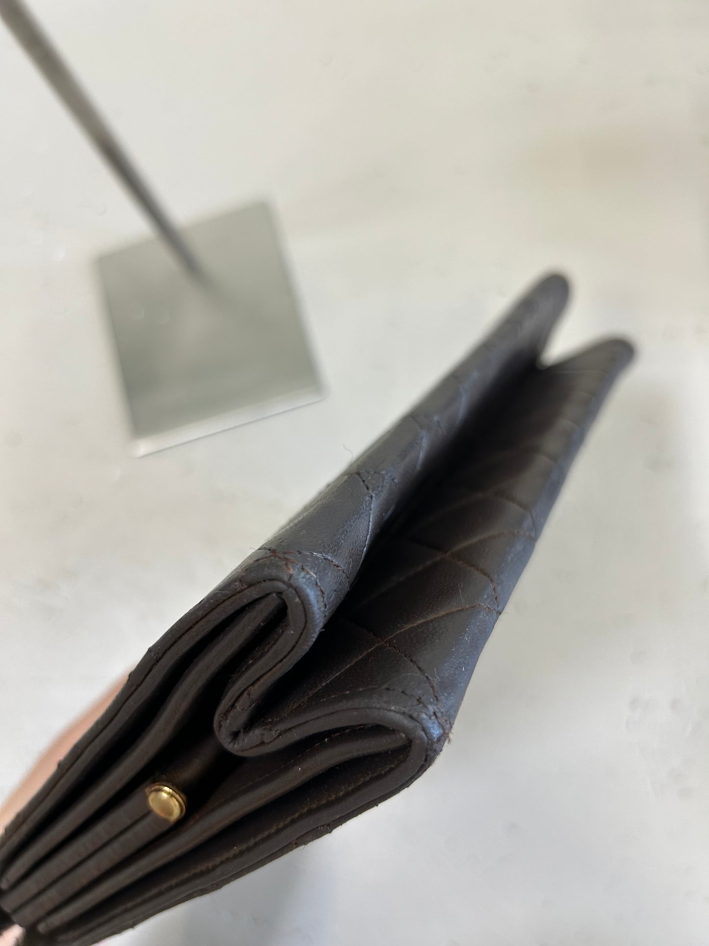 Chanel taske i brun lammeskind – Vintage skuldertaske