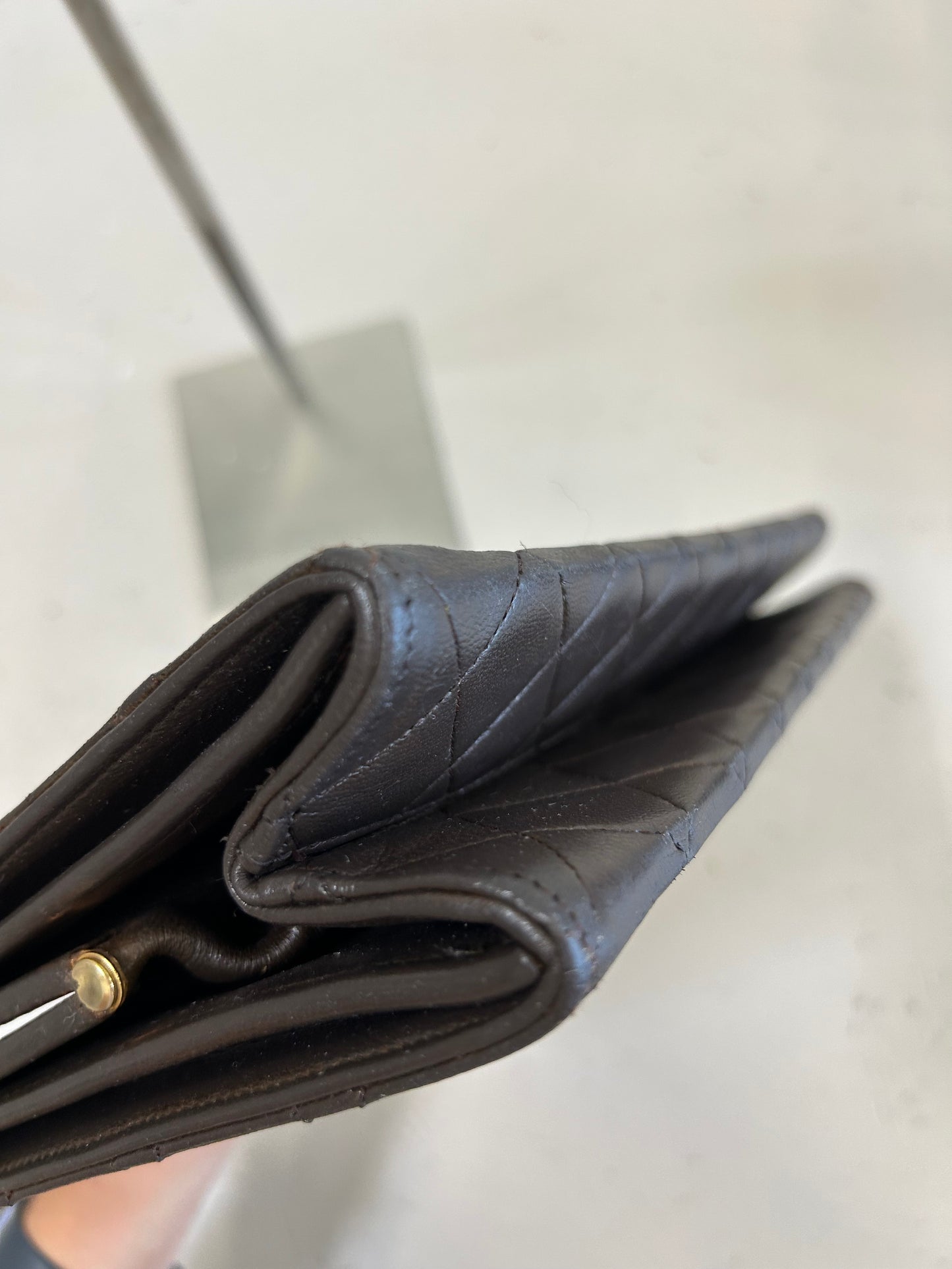 Chanel taske i brun lammeskind – Vintage skuldertaske