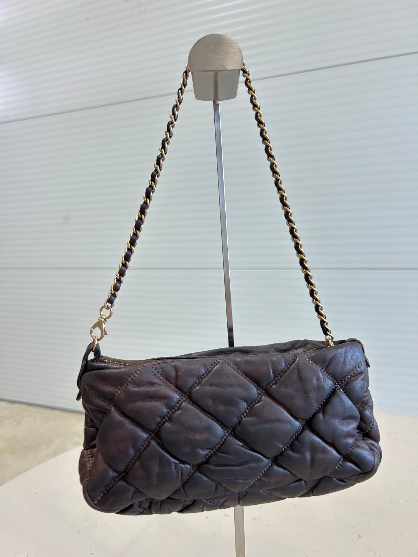 Chanel Brown Pouchette Shoulder Bag