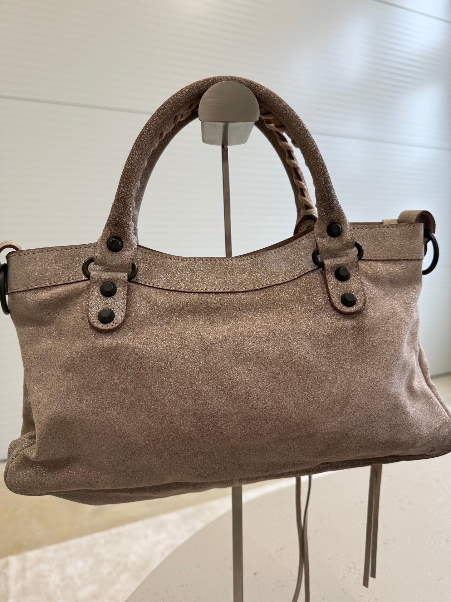 Balenciaga Rosa Glitter Neiman Marcus City Bag