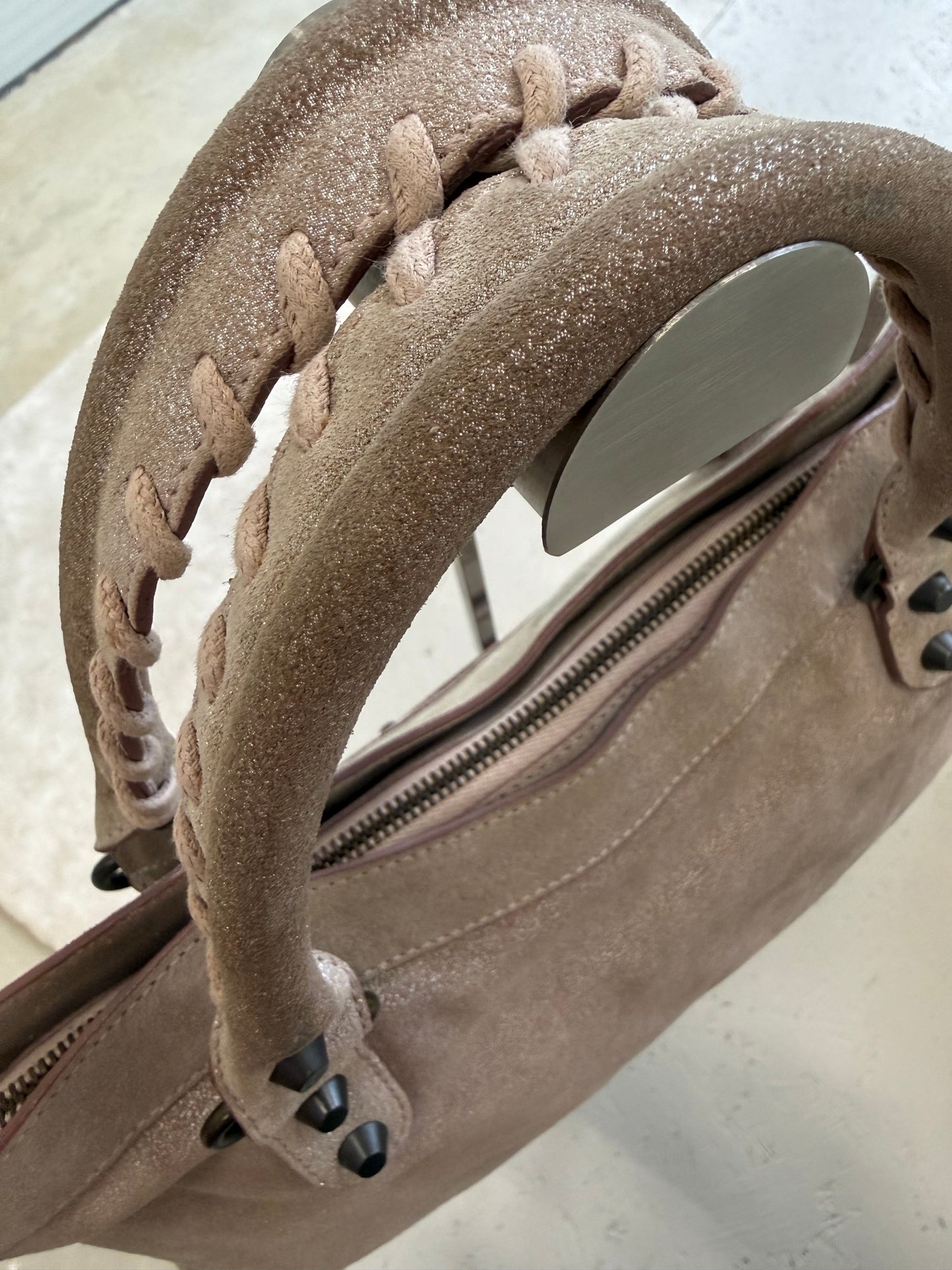 Balenciaga Rosa Glitter Neiman Marcus City Bag