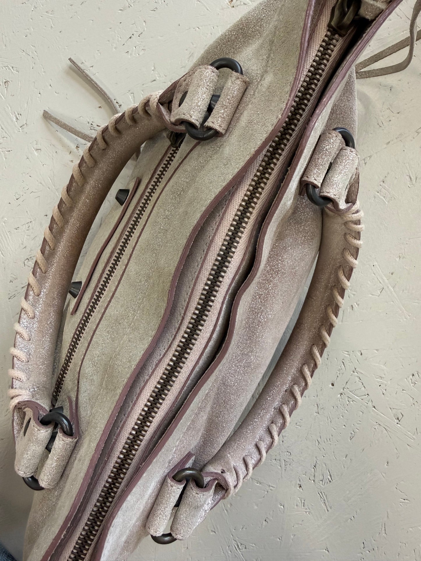 Balenciaga Rosa Glitter Neiman Marcus City Bag