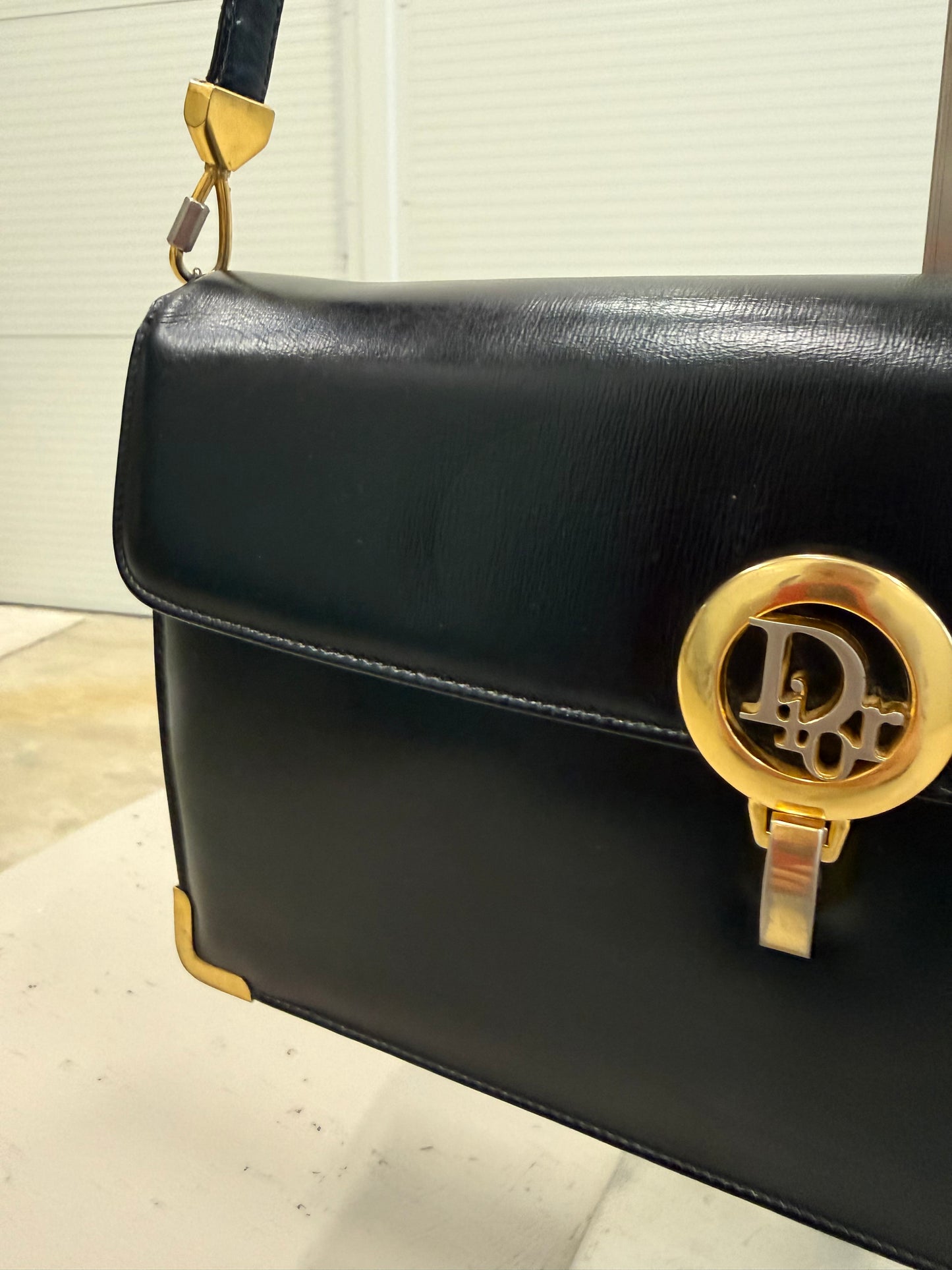 Christian Dior CD Logo Shoulder Clutch Bag