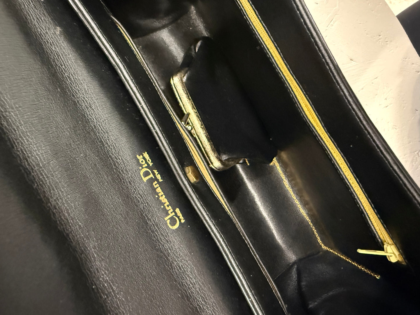 Christian Dior CD Logo Shoulder Clutch Bag