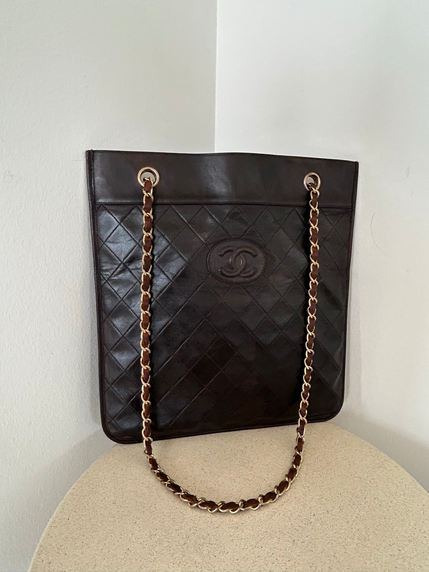 Chanel Matelasse Tote Brown