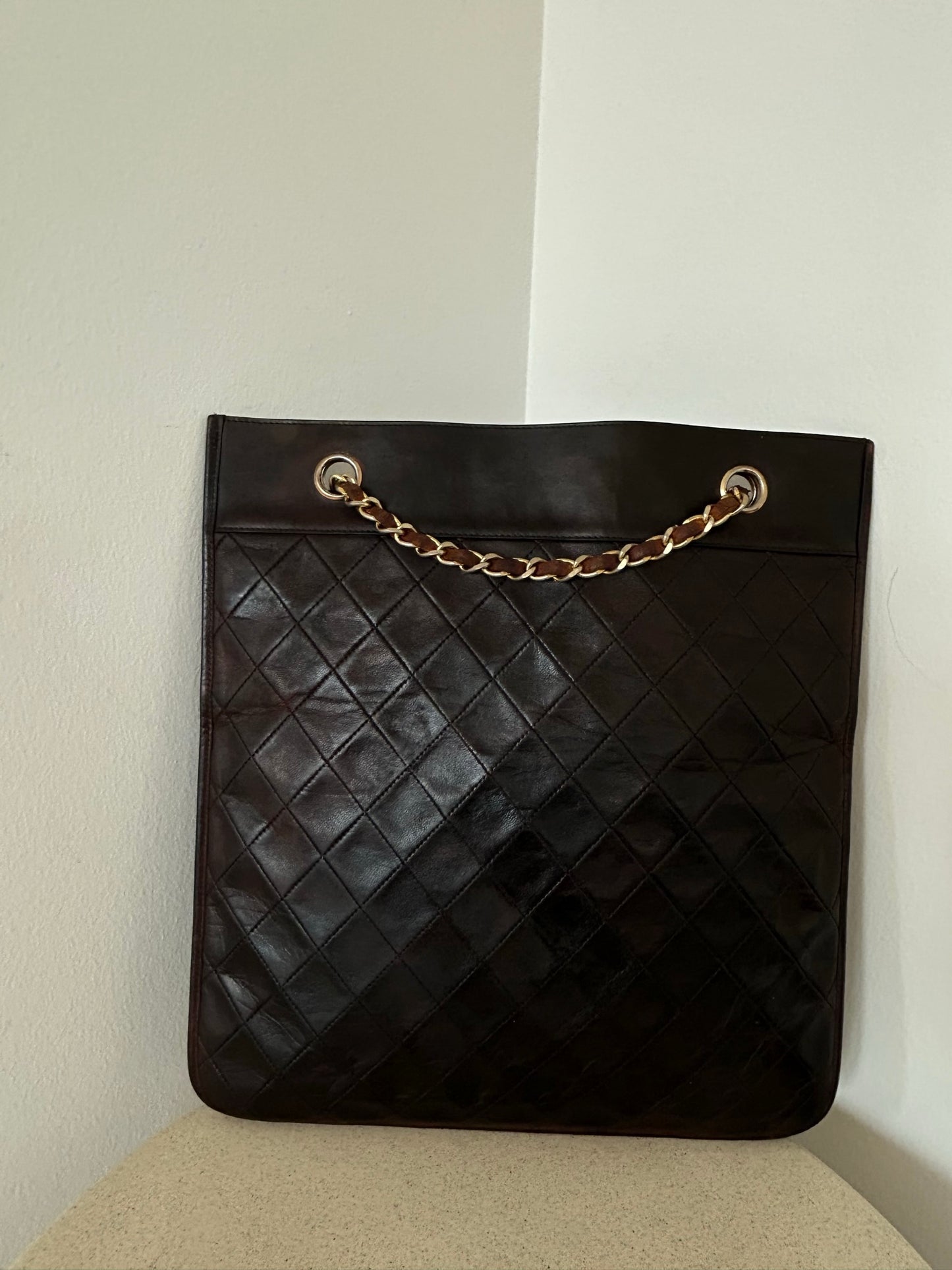 Chanel Matelasse Tote Brown