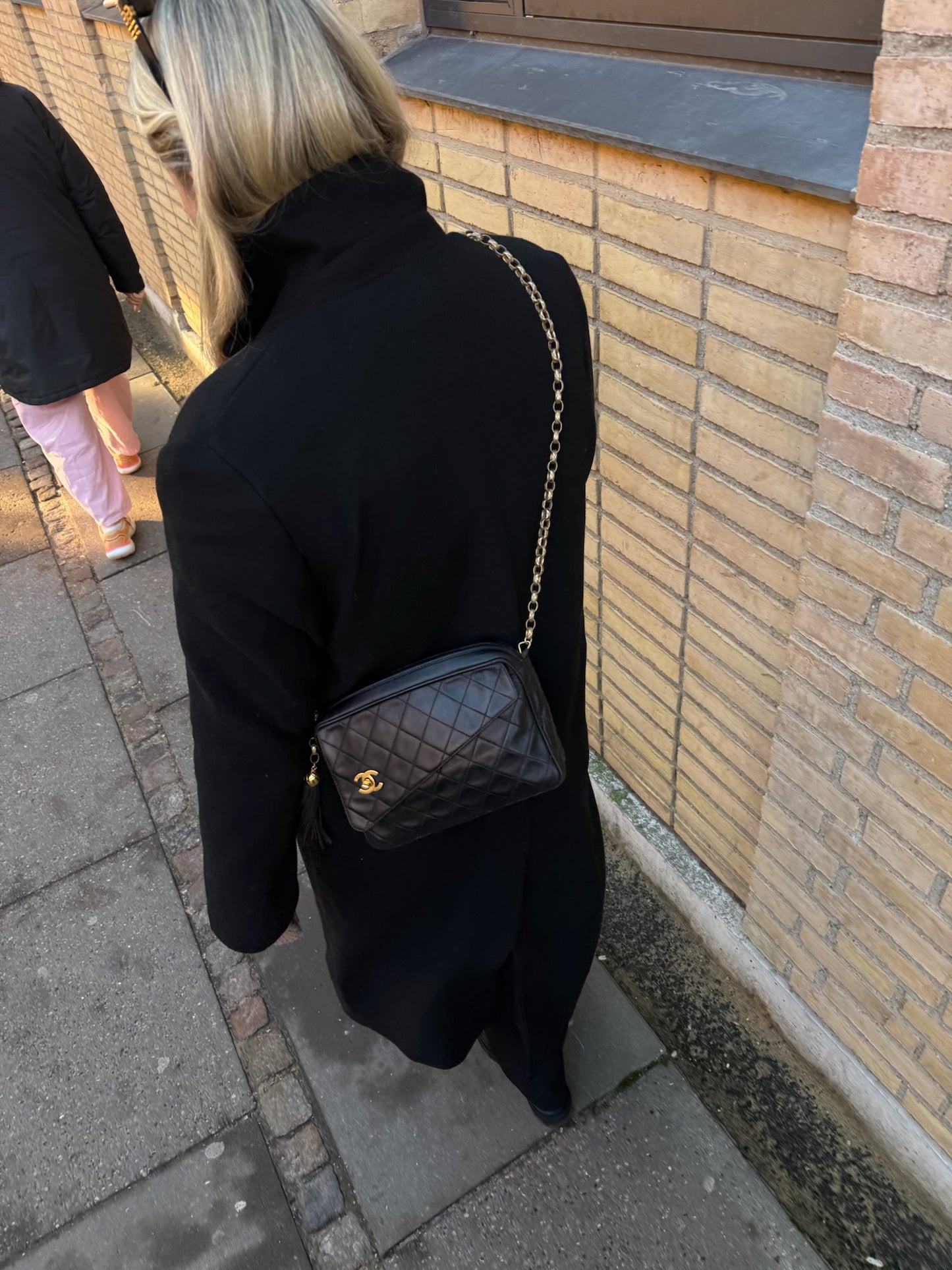 Chanel Camera Bag Black Leather