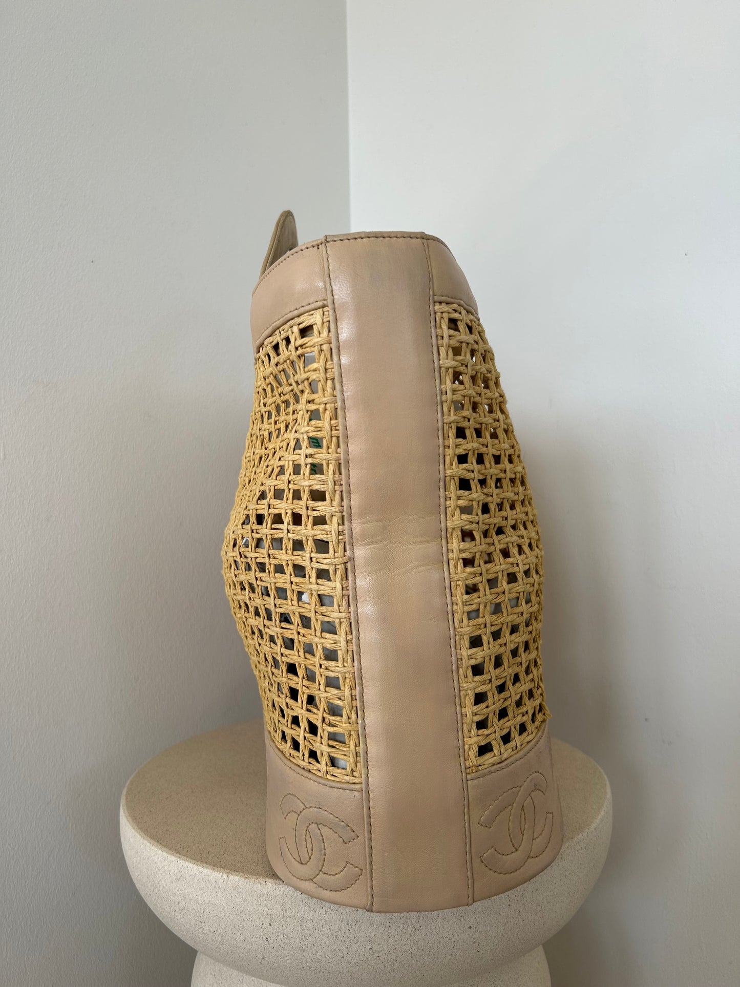 Chanel Wicker Basket Tote