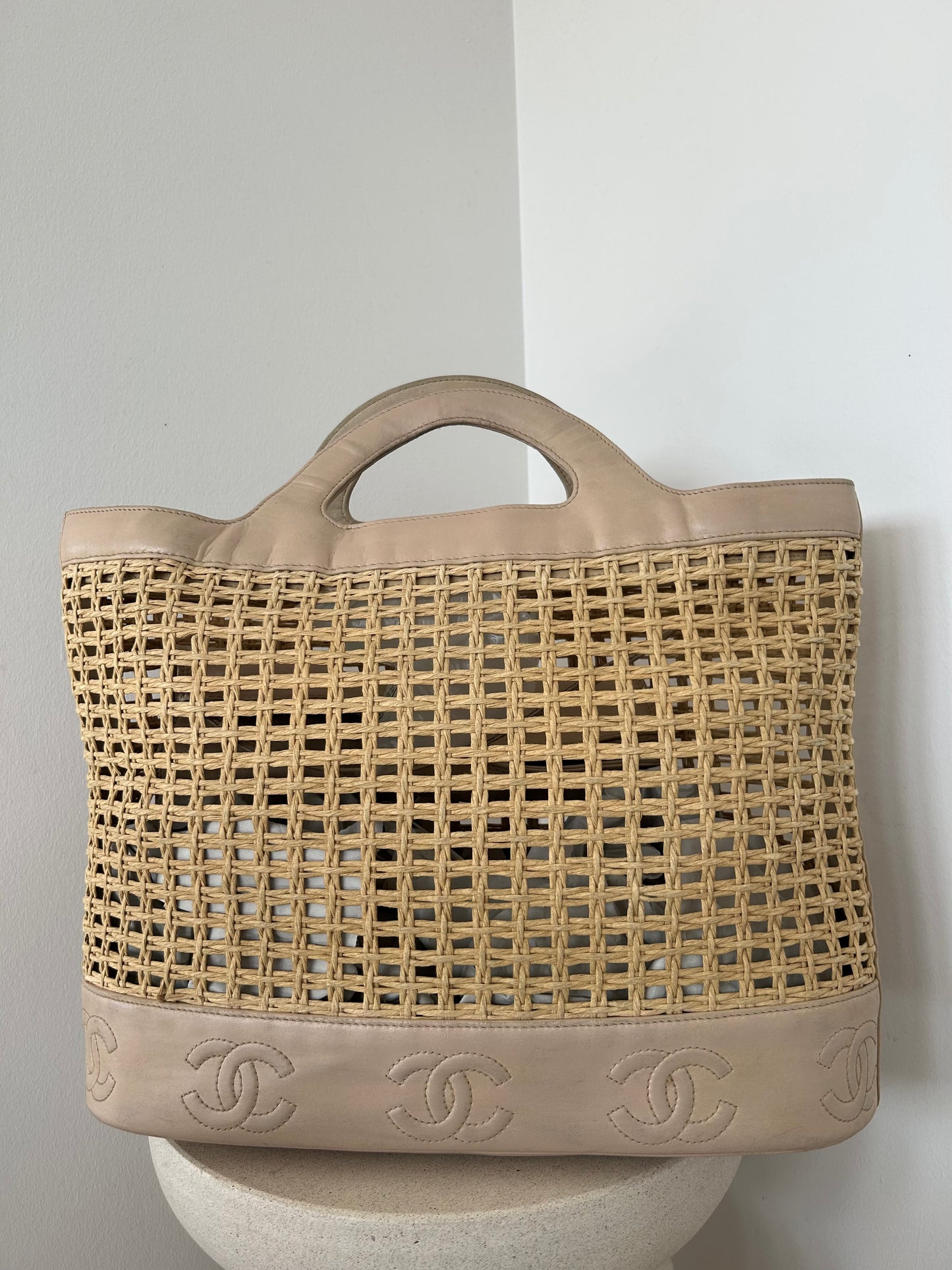 Chanel Wicker Basket Tote