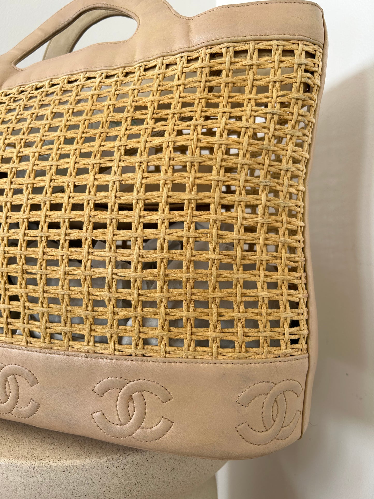 Chanel Wicker Basket Tote