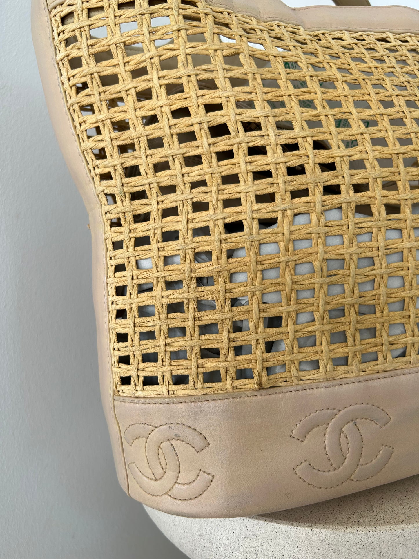 Chanel Wicker Basket Tote