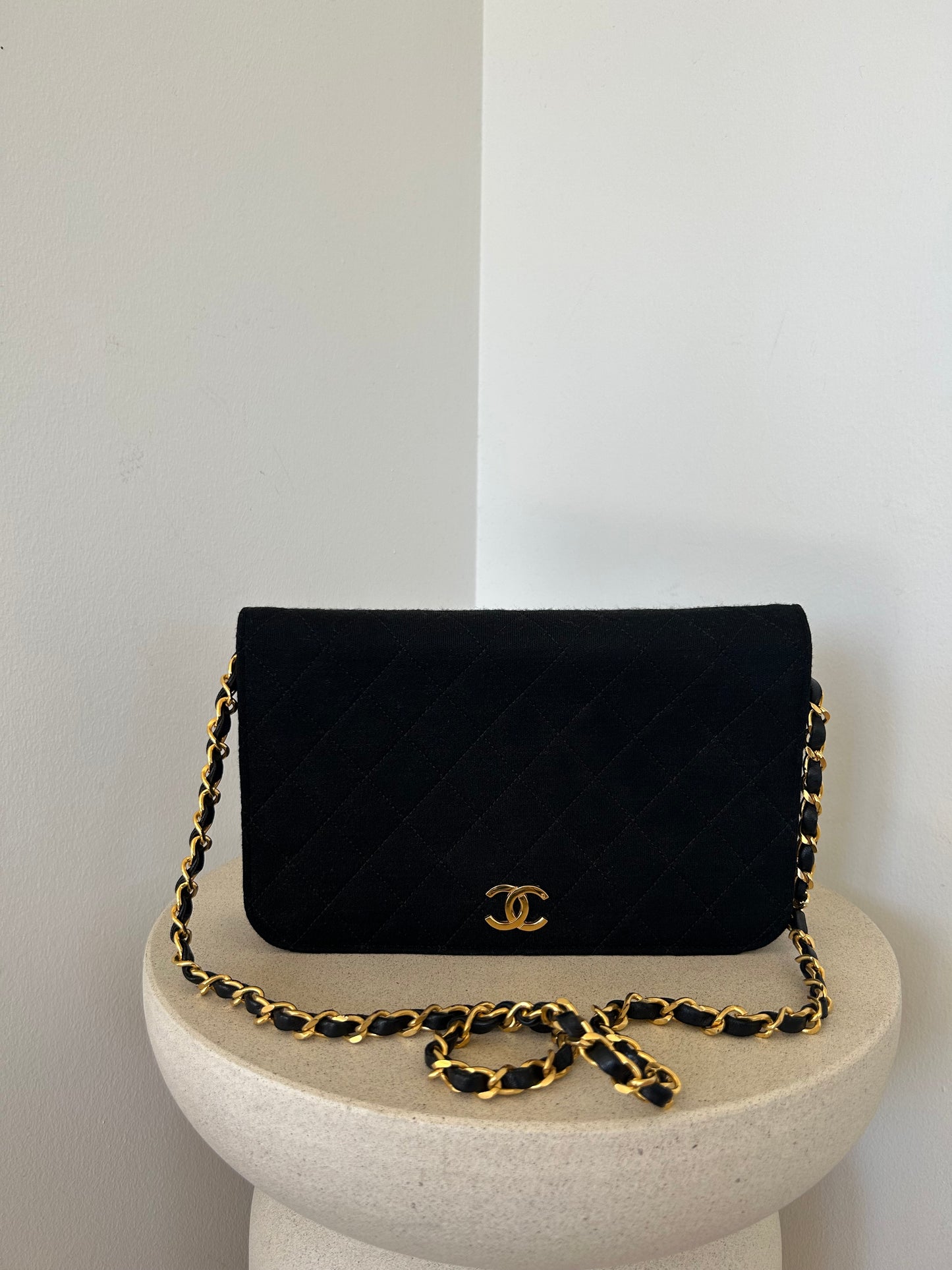 Chanel Jersey Full Flap Bag