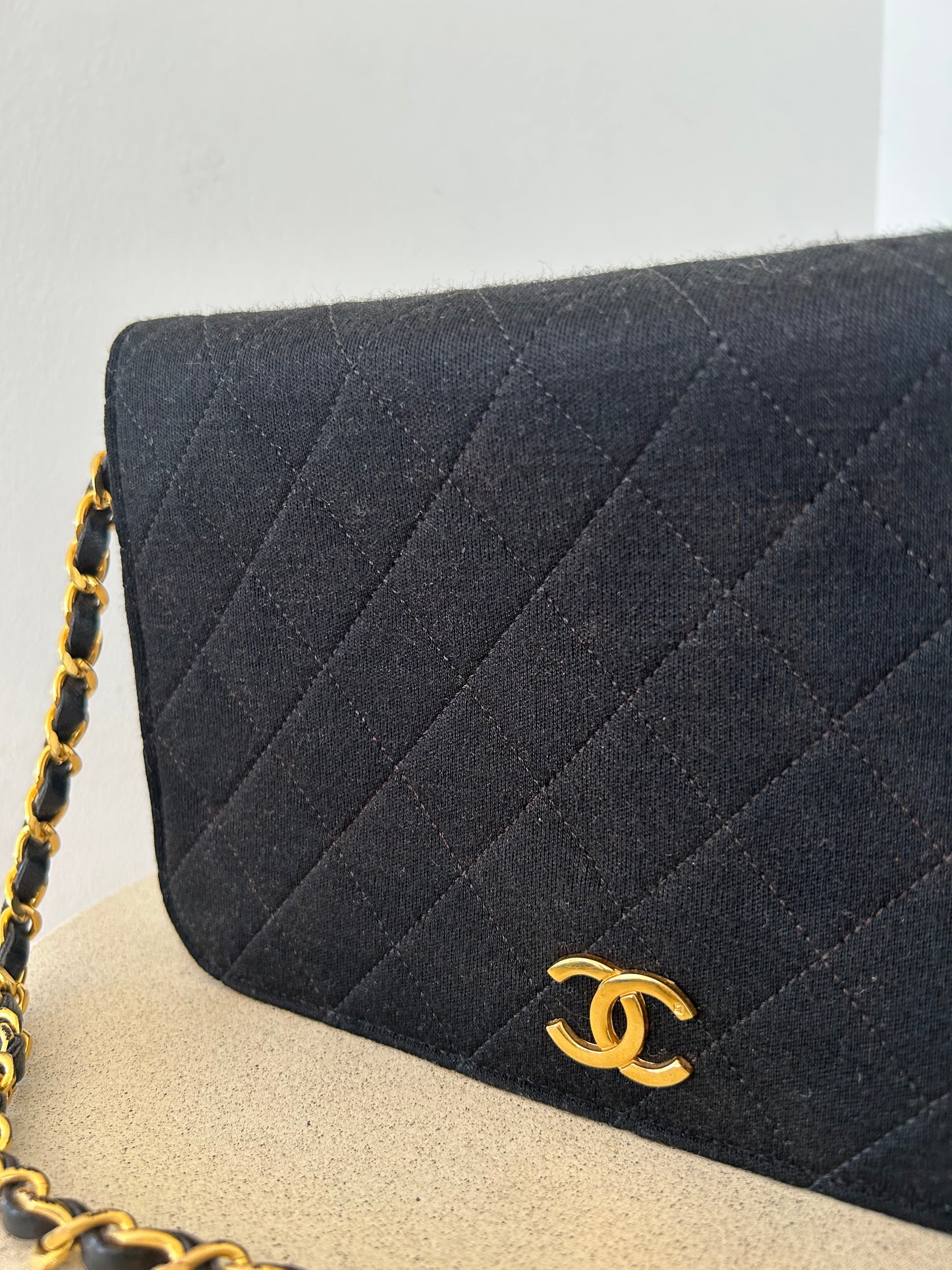 Chanel Jersey Full Flap Bag