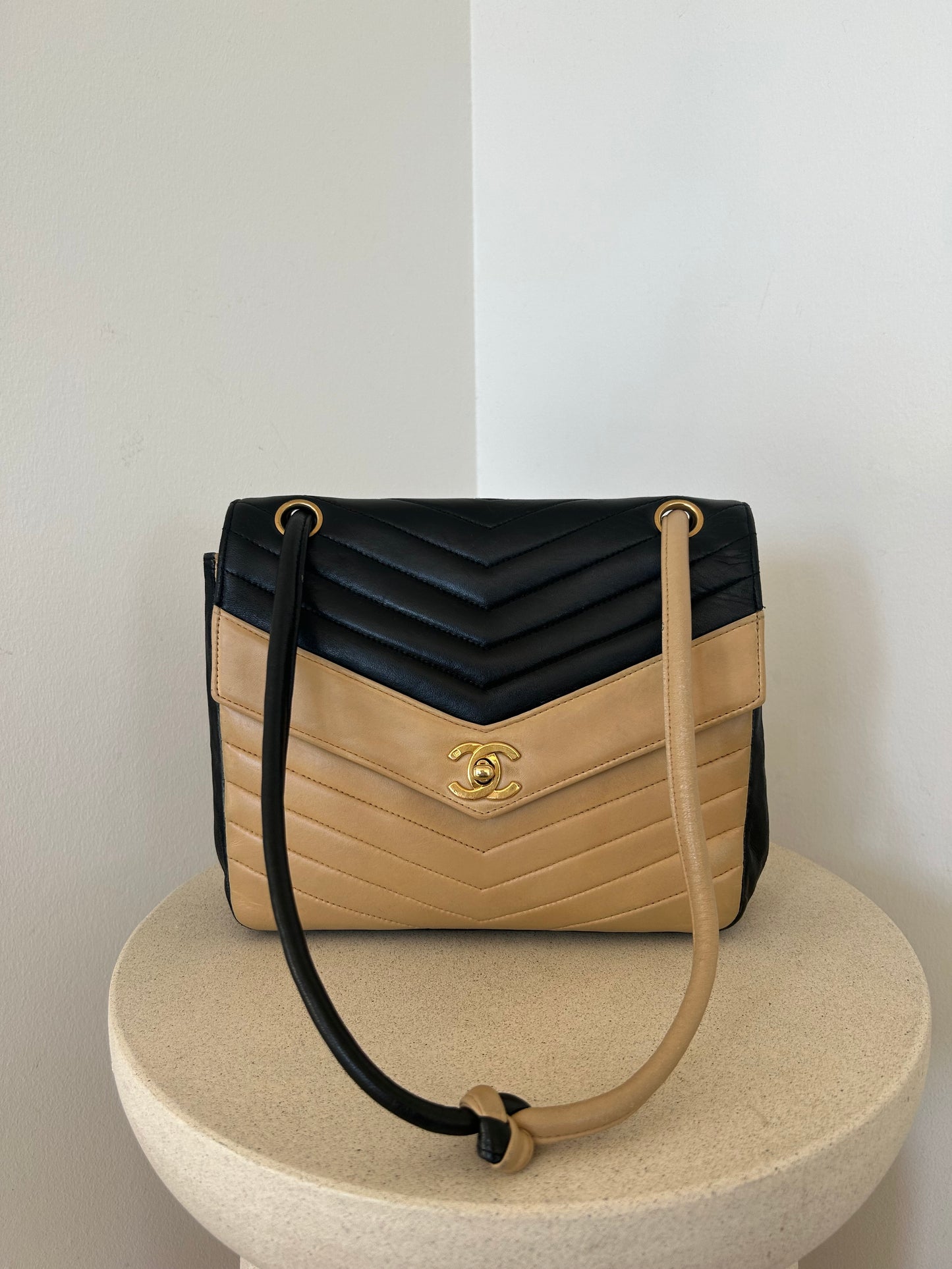 Chanel Bicolor V Stitch Bag