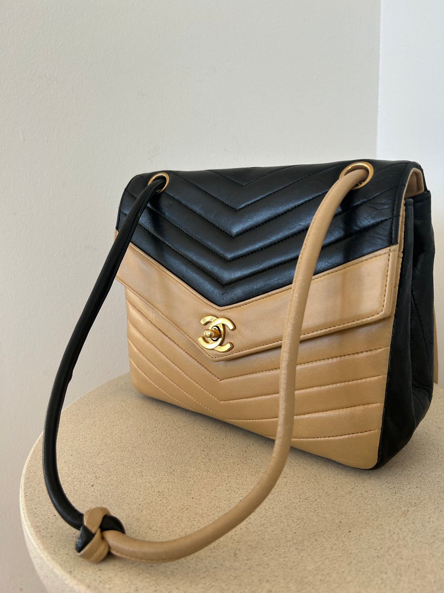 Chanel Bicolor V Stitch Bag