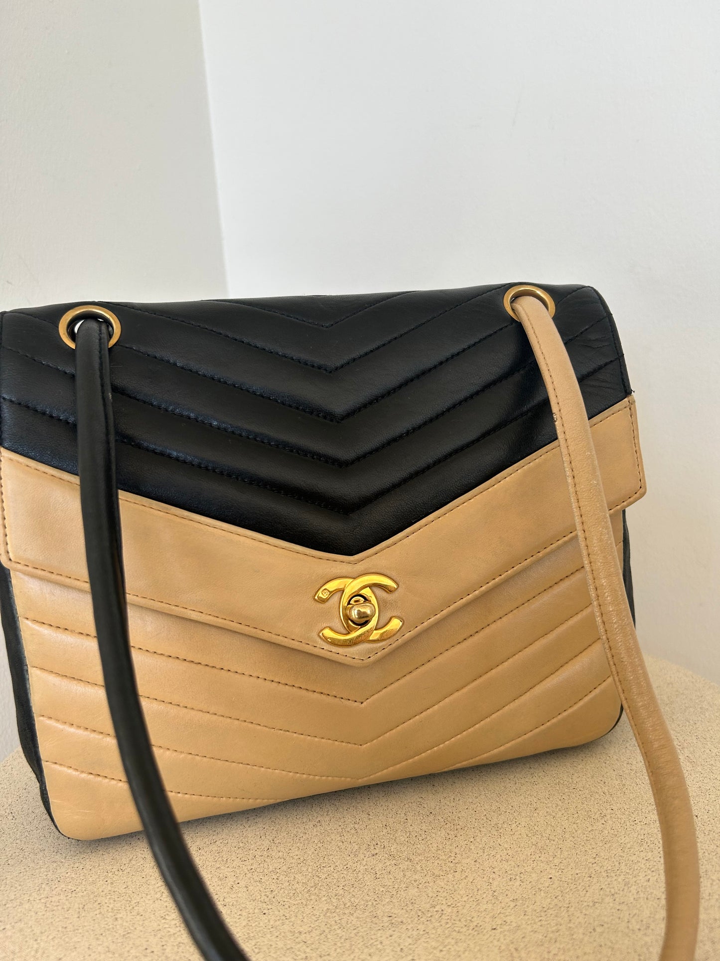 Chanel Bicolor V Stitch Bag