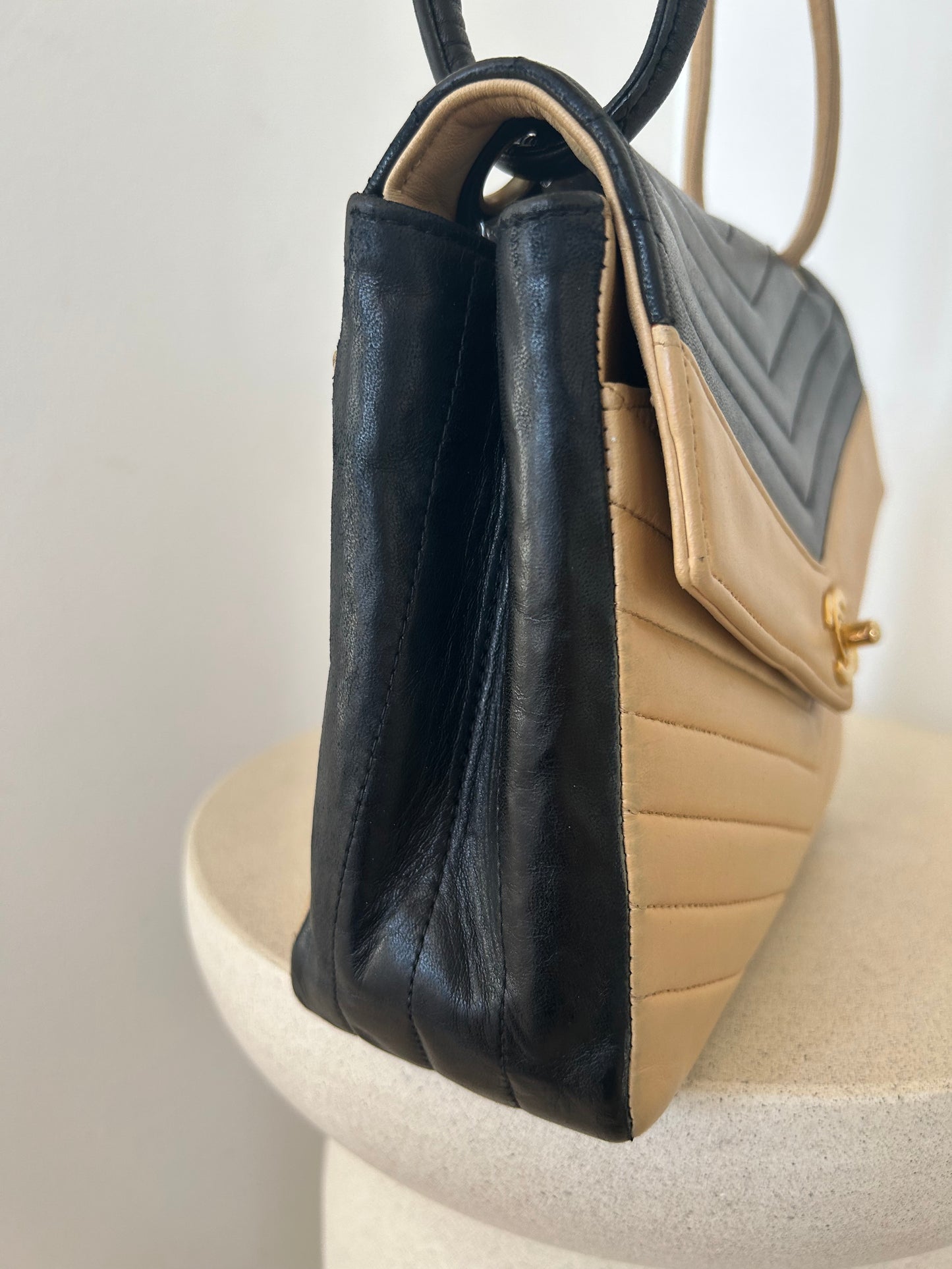 Chanel Bicolor V Stitch Bag