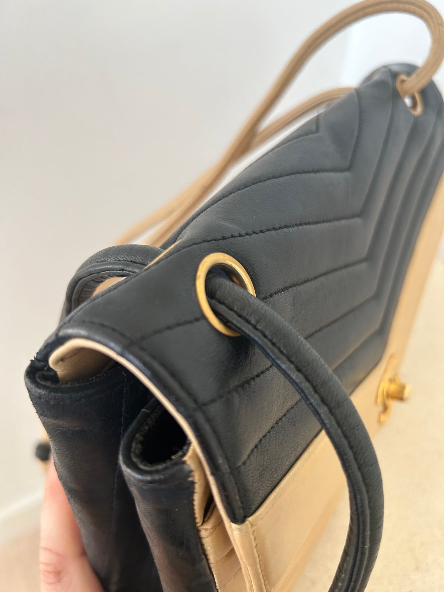 Chanel Bicolor V Stitch Bag