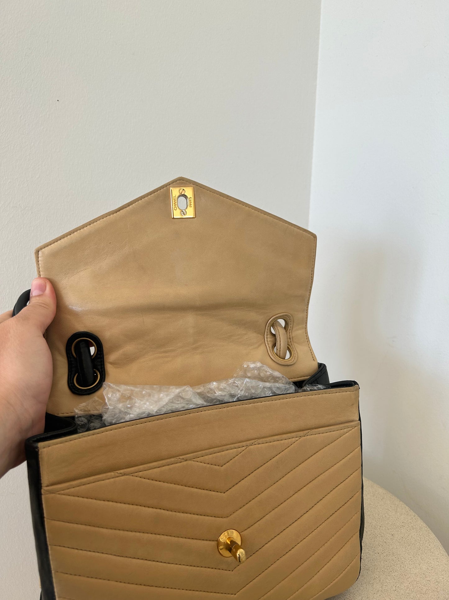 Chanel Bicolor V Stitch Bag