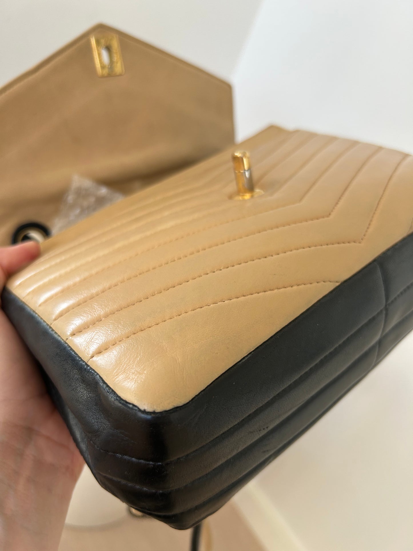 Chanel Bicolor V Stitch Bag