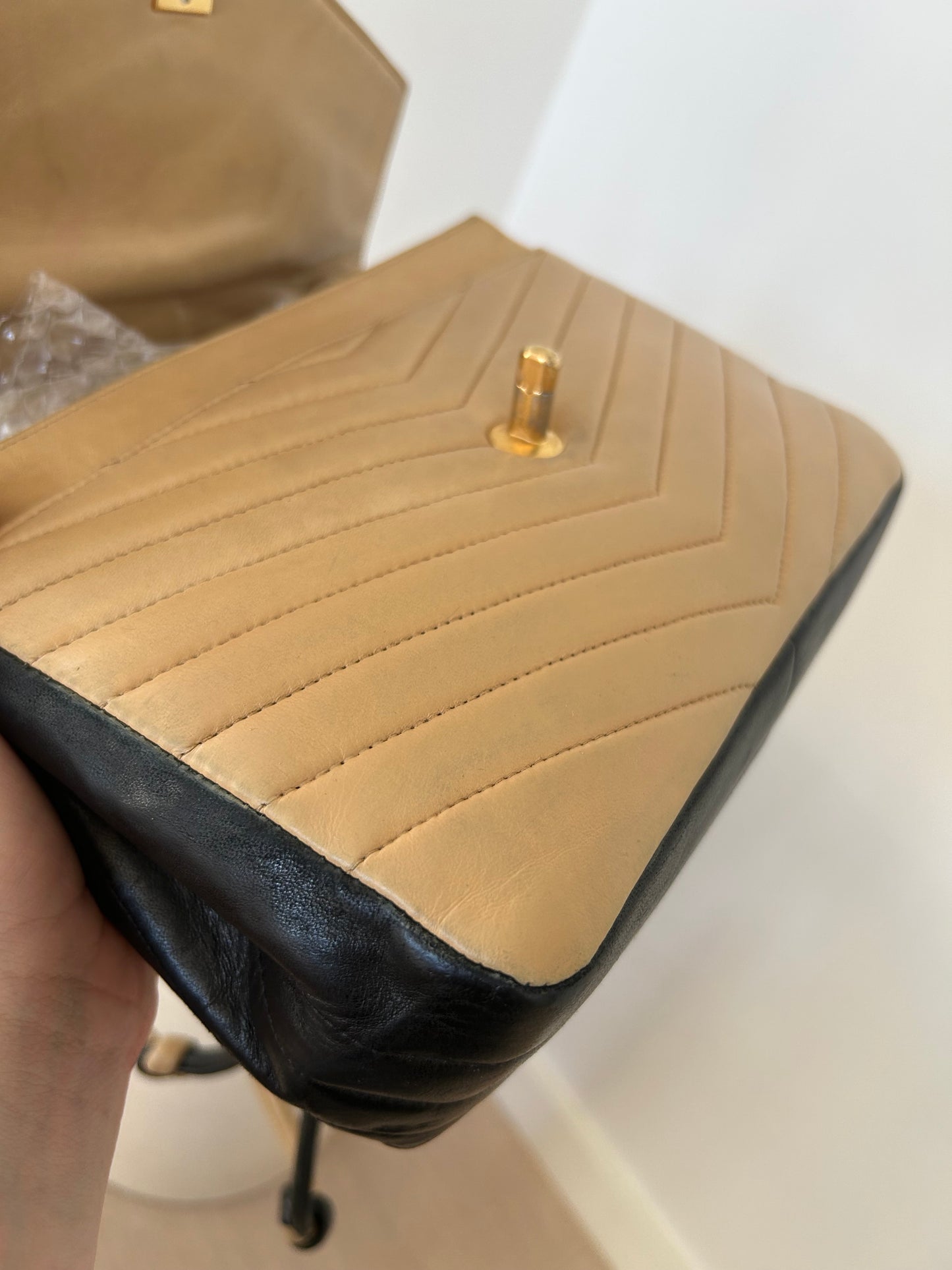 Chanel Bicolor V Stitch Bag