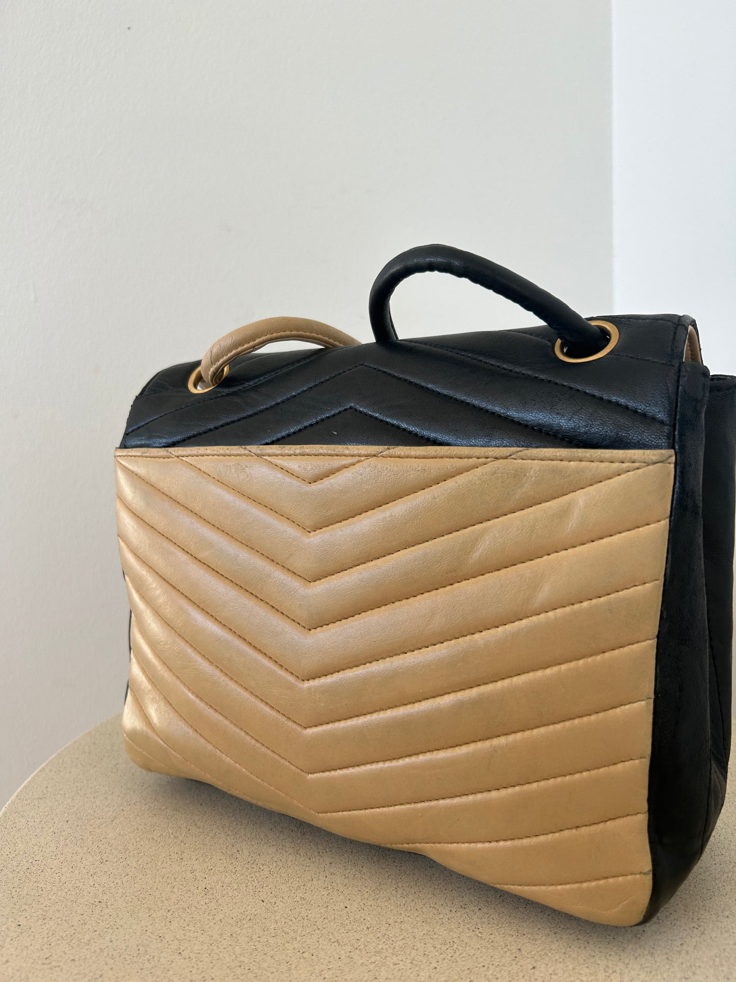 Chanel Bicolor V Stitch Bag